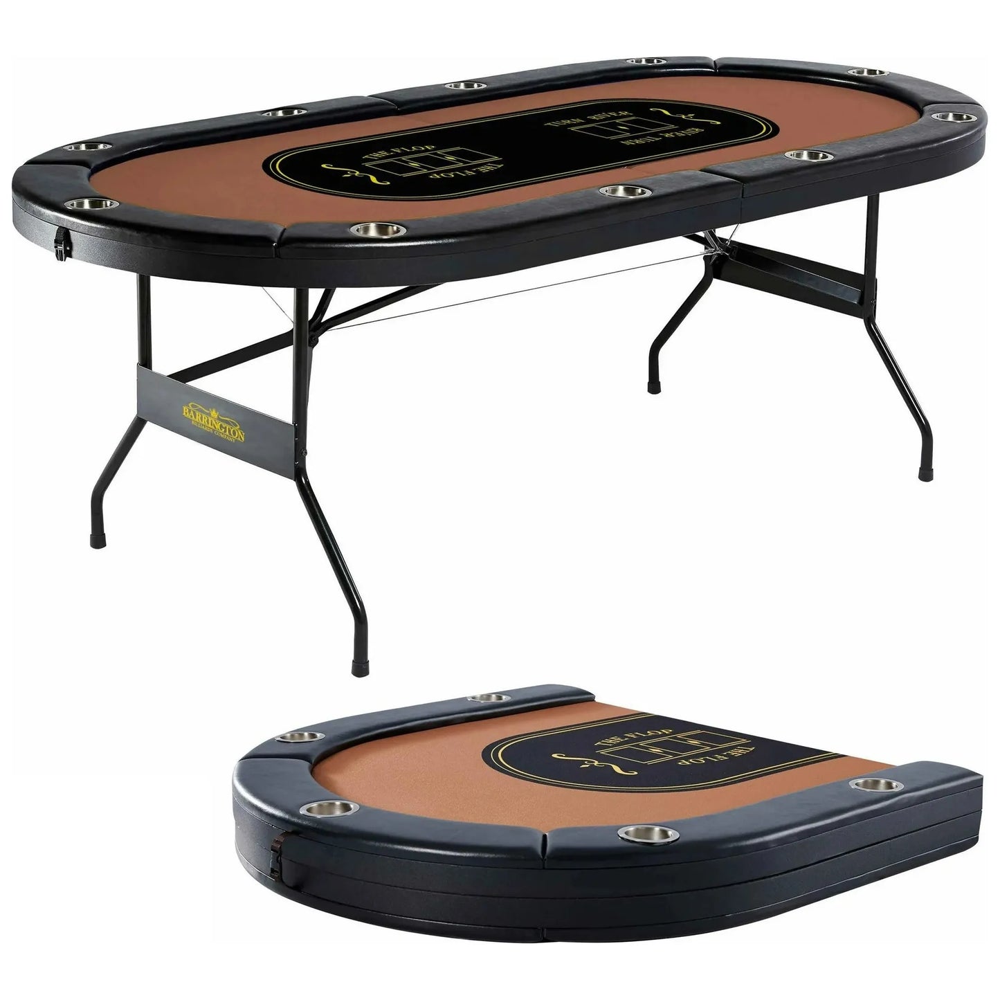 10-Player Poker Table, No Assembly Required, by Barrington Billiards Company