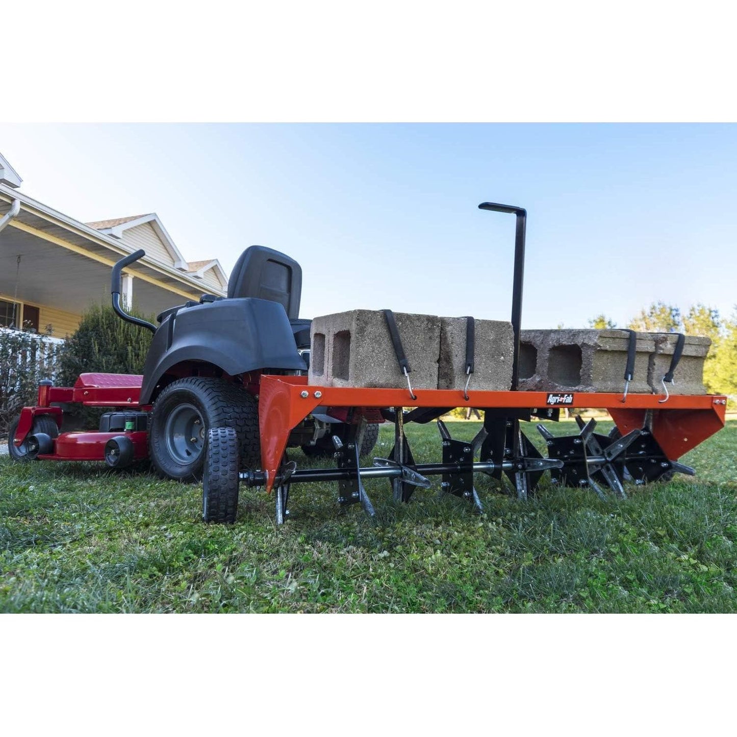 Agri-Fab 45-0299 48" Tow Behind Lawn Plug Aerator with Universal Hitch; Designed to Pull Behind Lawn & Garden Tractors