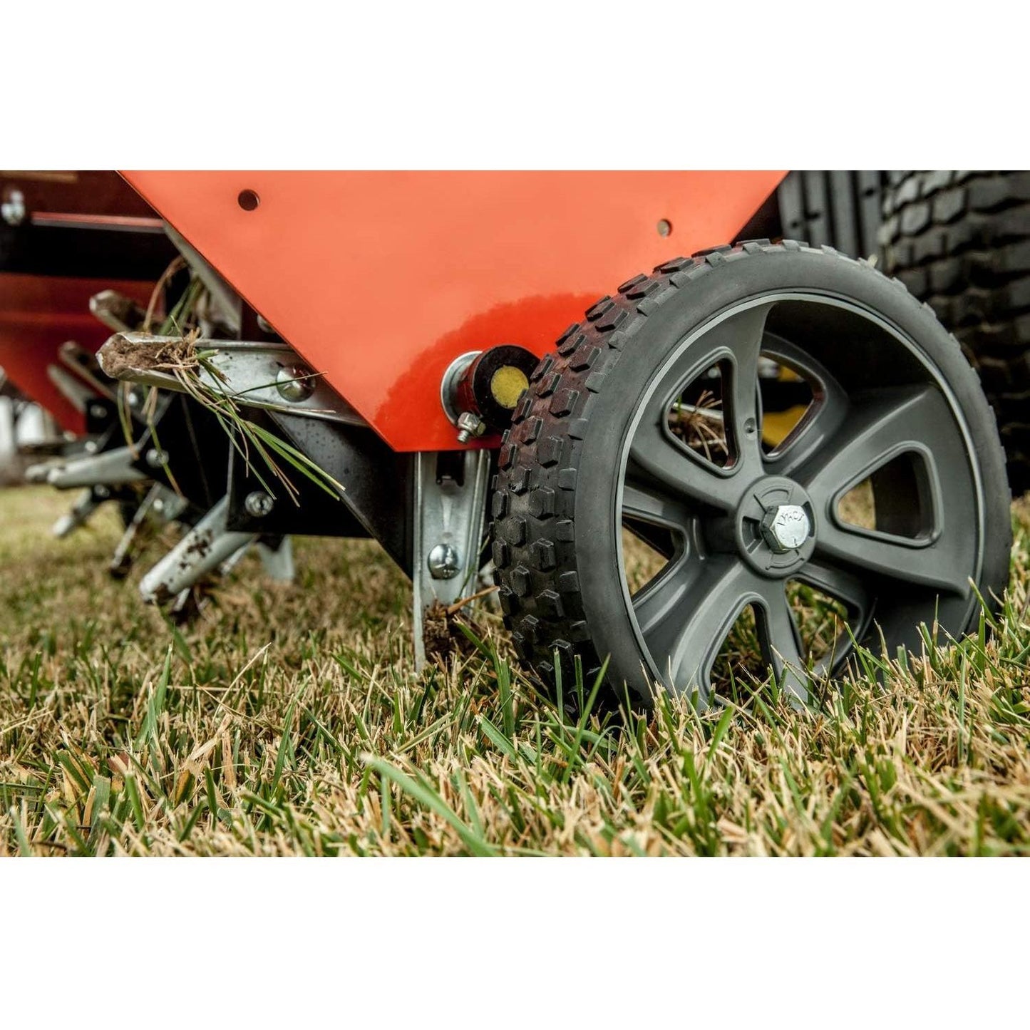 Agri-Fab 45-0299 48" Tow Behind Lawn Plug Aerator with Universal Hitch; Designed to Pull Behind Lawn & Garden Tractors