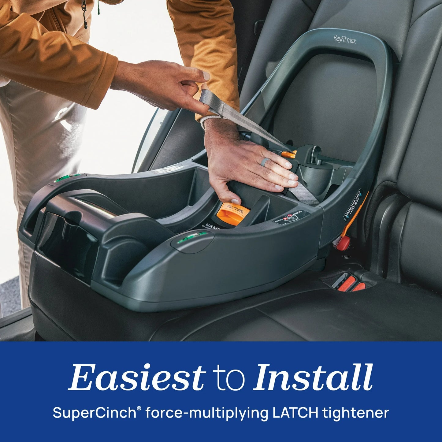 Chicco KeyFit Max Zip ClearLux Extended-Use Infant Car Seat and Stay-in-Car Base, Rear-Facing, 1-Hand Adjust Handle, Zip-Open Privacy Shield - Midori (Blue)