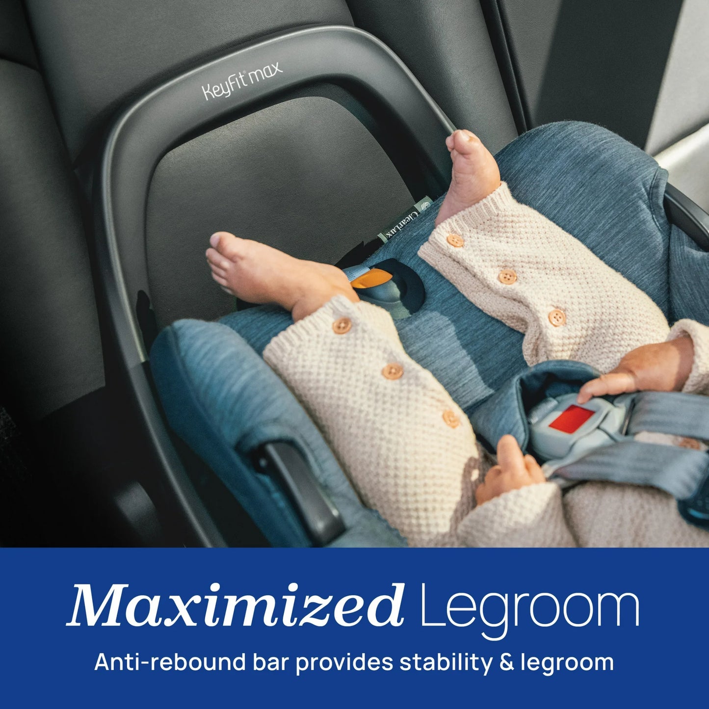 Chicco KeyFit Max Zip ClearLux Extended-Use Infant Car Seat and Stay-in-Car Base, Rear-Facing, 1-Hand Adjust Handle, Zip-Open Privacy Shield - Midori (Blue)