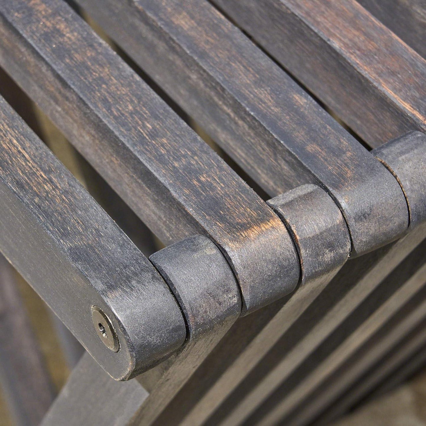 Christopher Knight Home Esme Outdoor Acacia Wood Bench, Dark Gray Finish