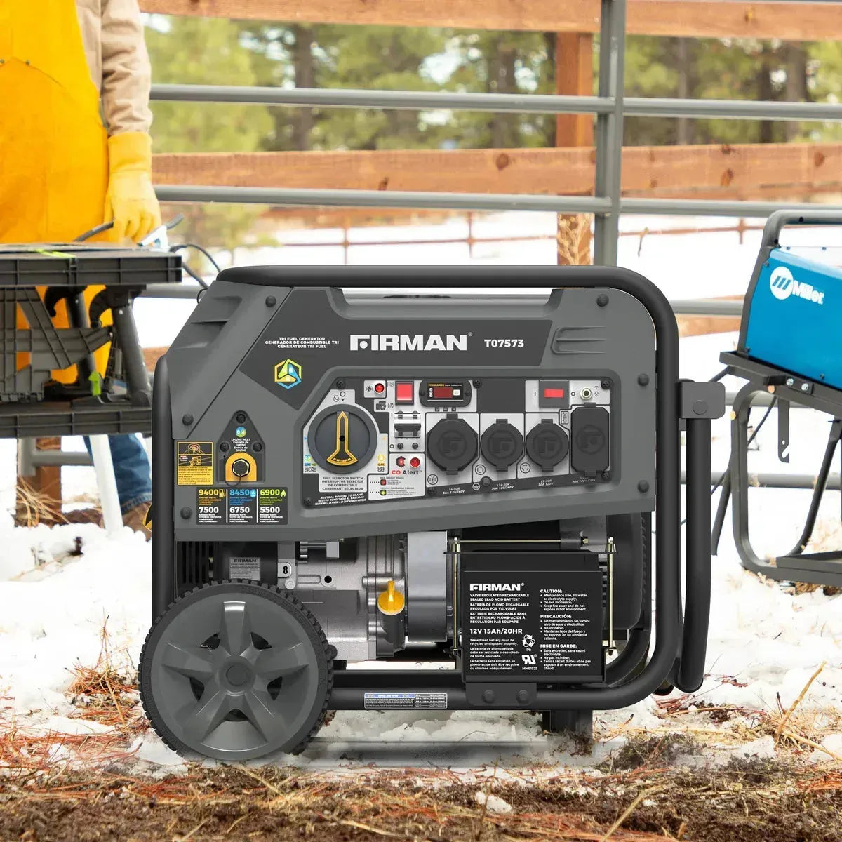 Firman 7500W Running 9400W Peak Tri Fuel Generator