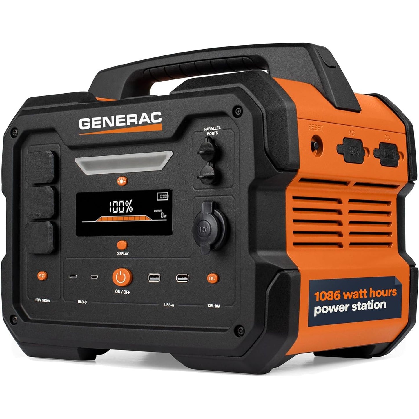 Generac 1086Wh Portable Power Station with Lithium-Ion Battery