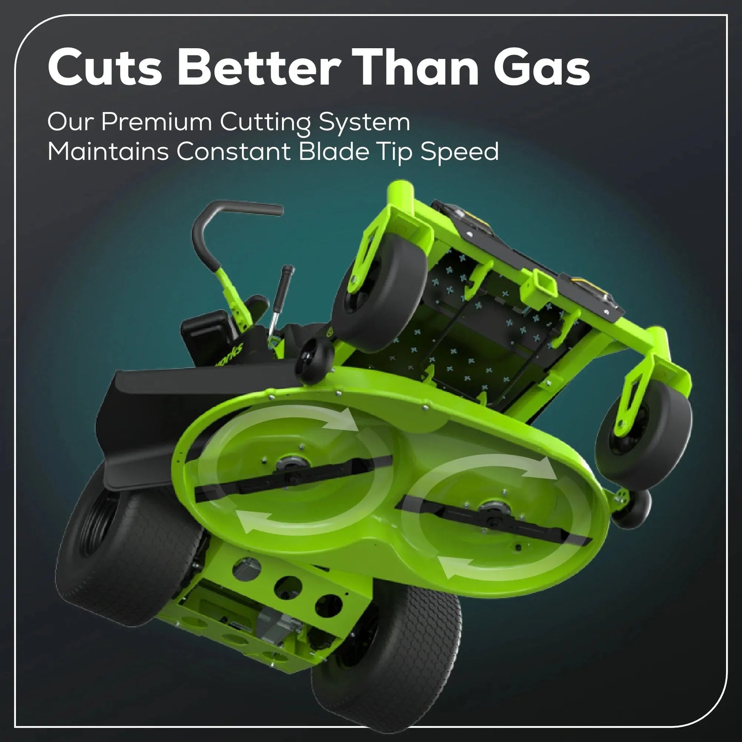 Greenworks 60V 42” Cordless Battery Crossover-Z Zero Turn Riding Lawn Mower