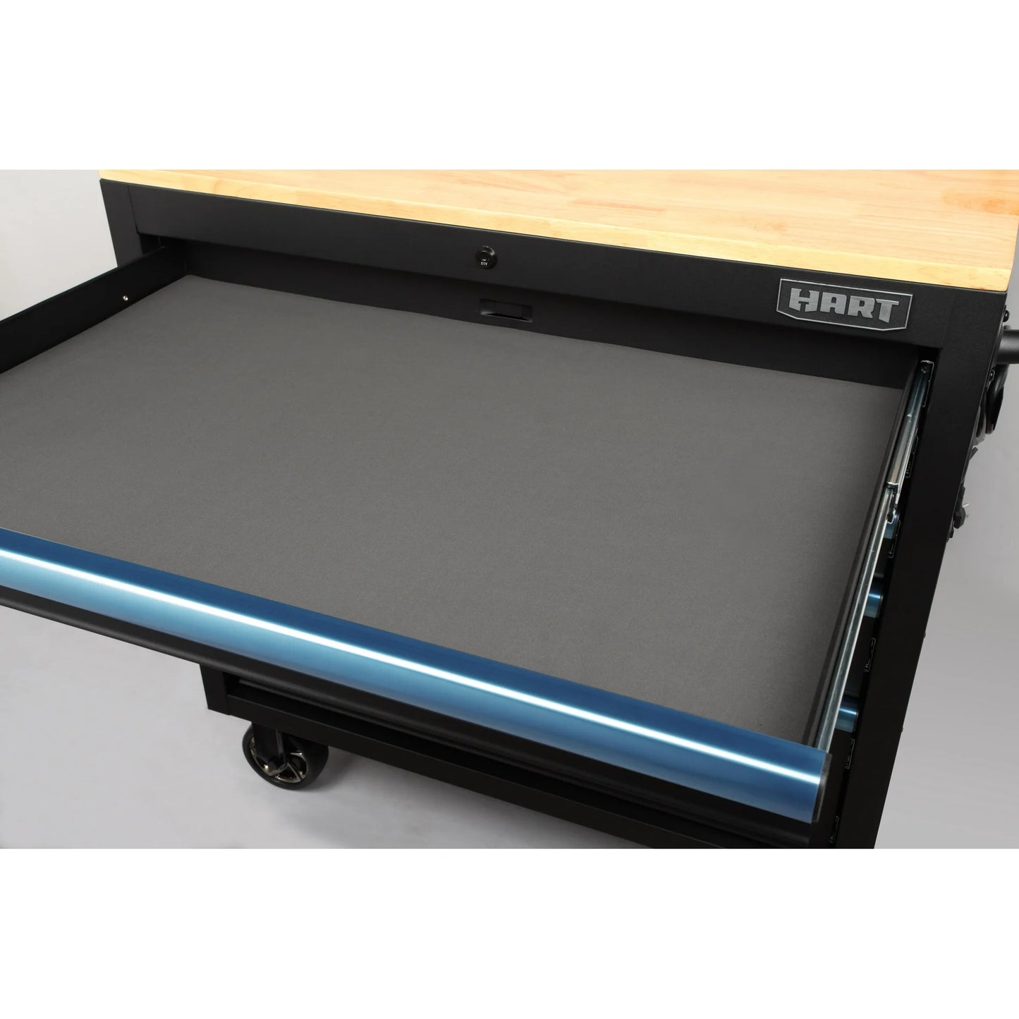 Hart 36-In W x 24-In D 5-Drawer Mobile Tool Chest Workbench W/ Wood Top, Garage Use