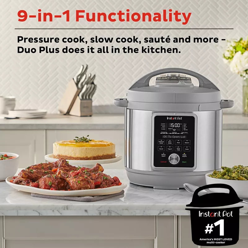 Instant Pot 6qt Duo Plus with Whisper Quiet Pressure Cooker
