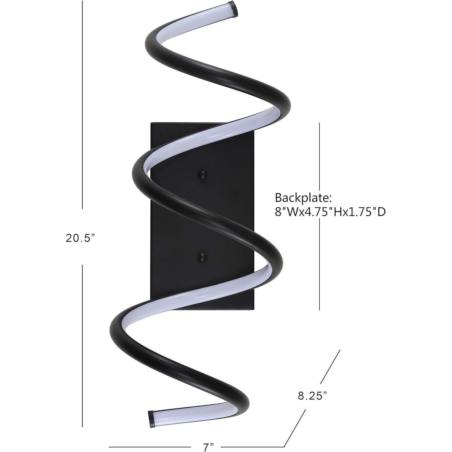 JONATHAN Y JYL7025B Scribble 7" Modern Metal Integrated LED Vanity Light Sconce, Contemporary, Minimalist, Modern, Glam, 3000K Dimmable LED Bulbs for Bedroom Living Room Bathroom Hallway, Black. Brand New. Open Box.