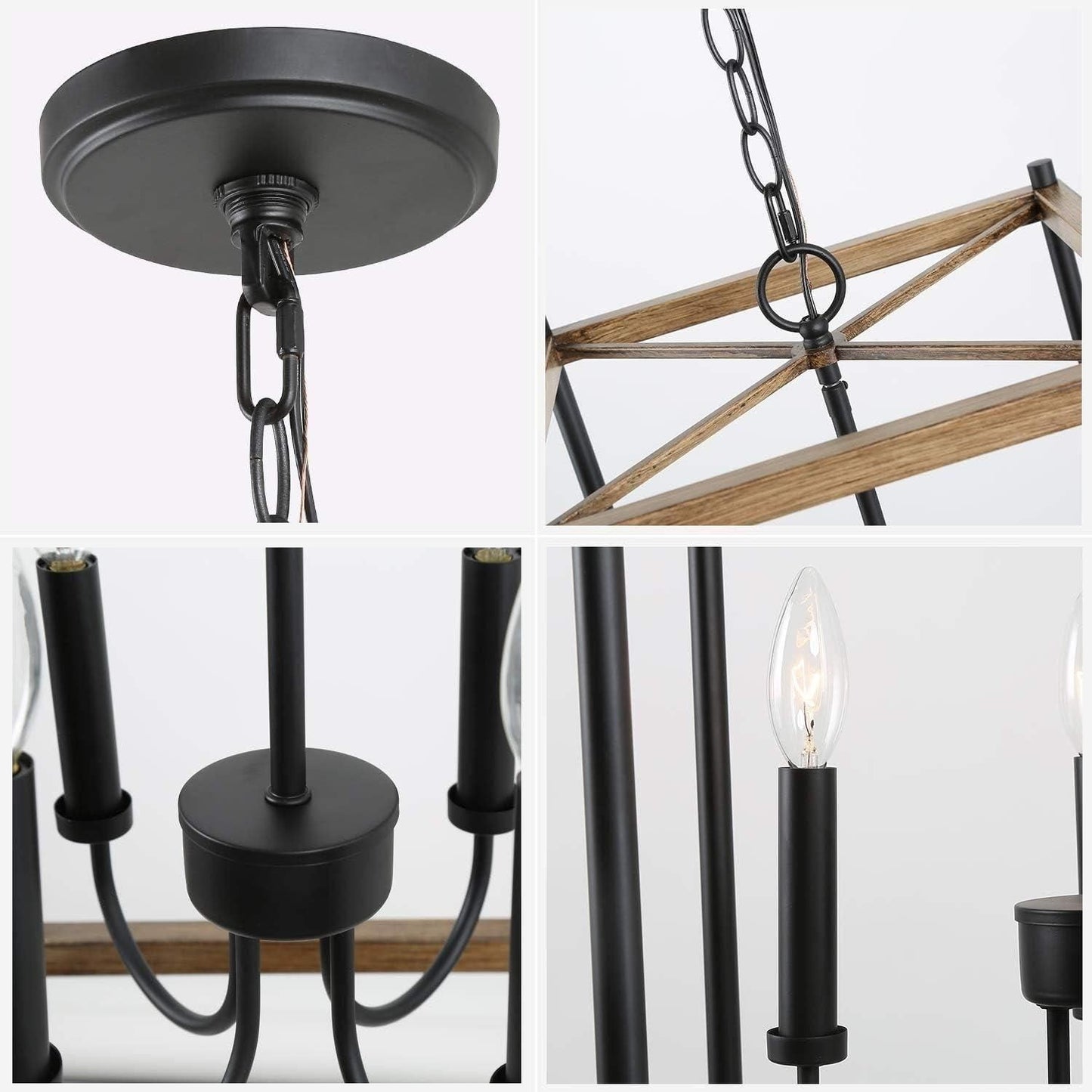 KSANA Farmhouse Foyer Lighting, Entryway Chandeliers for Dining Rooms