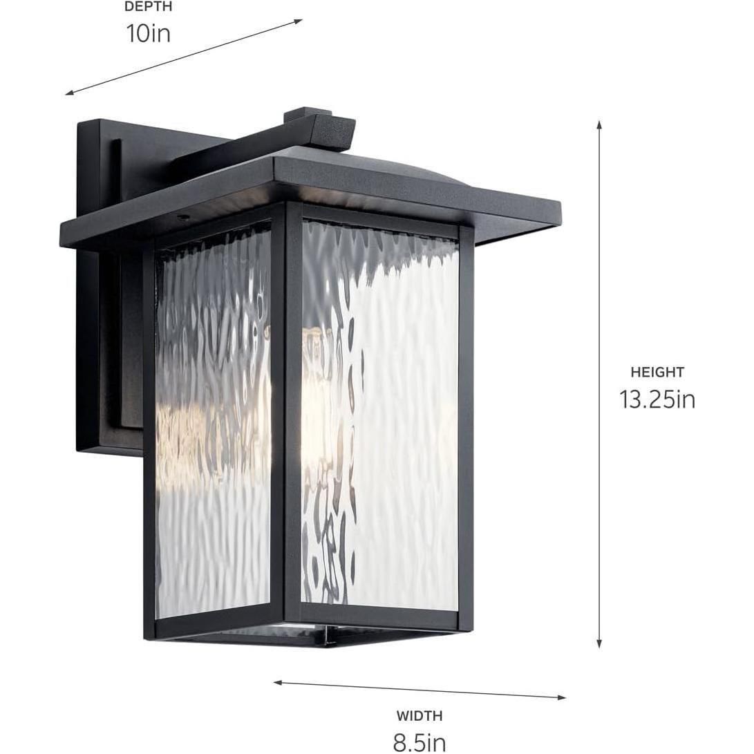 Kichler Capanna 13.25inch Outdoor Wall Light in Black