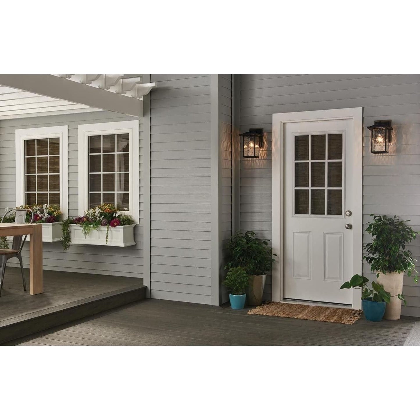 Kichler Capanna 13.25inch Outdoor Wall Light in Black