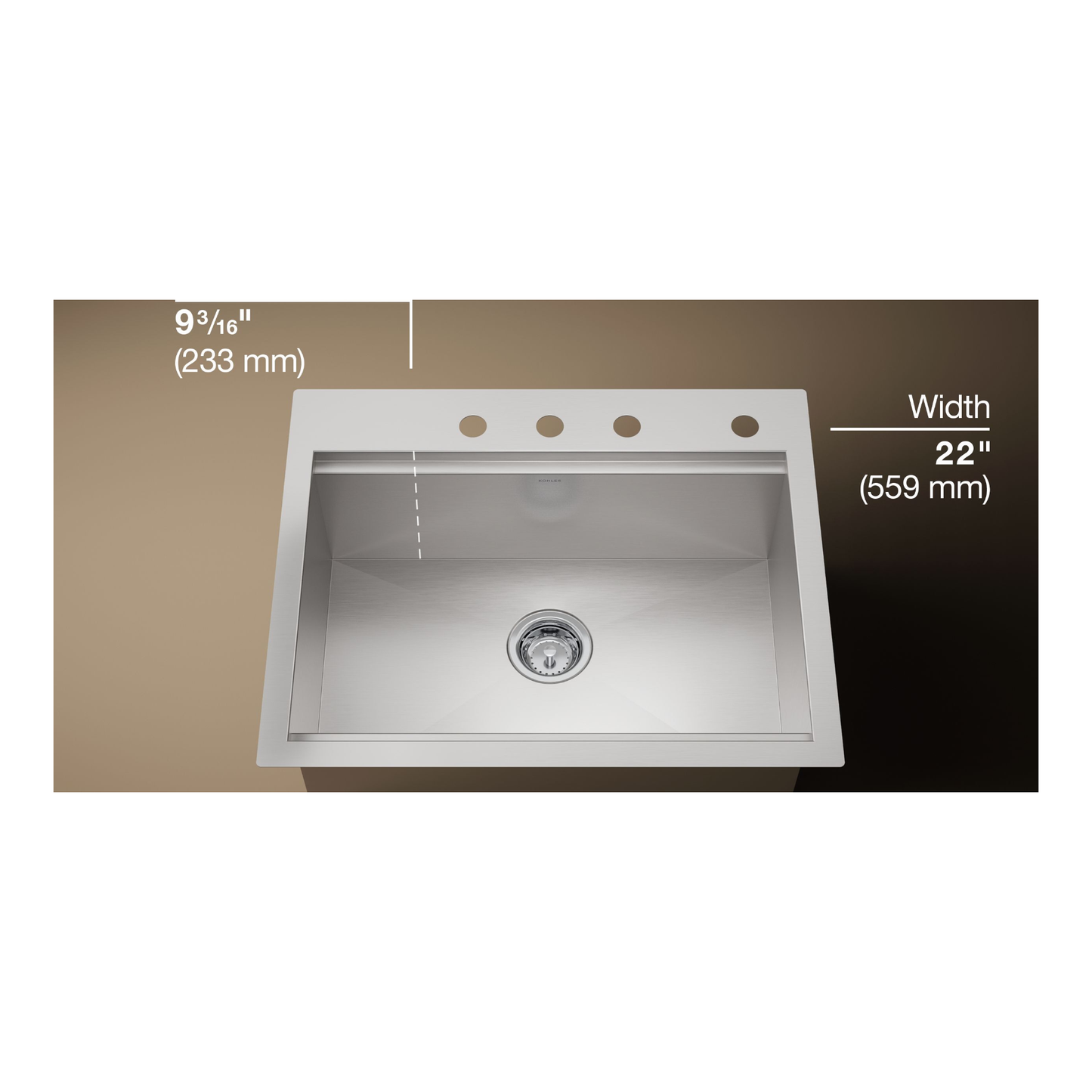 Kohler Lyric 27" top-/undermount single-bowl kitchen sink