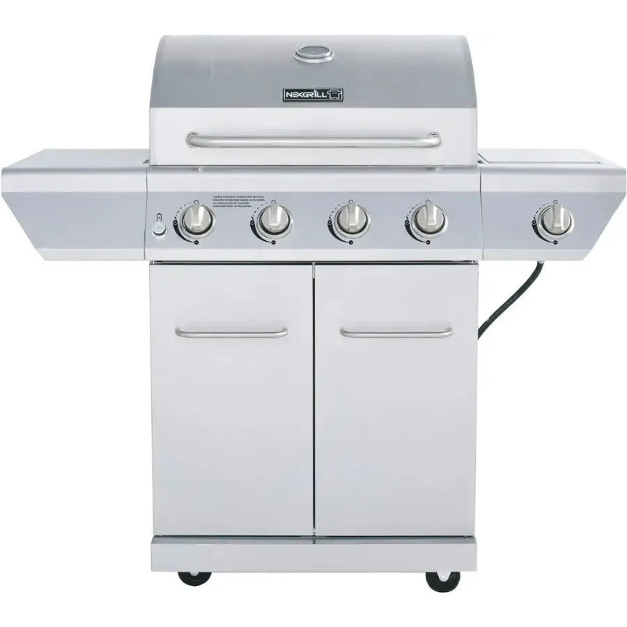 Nexgrill 4-Burner Propane Gas Grill in Stainless Steel with Side Burner