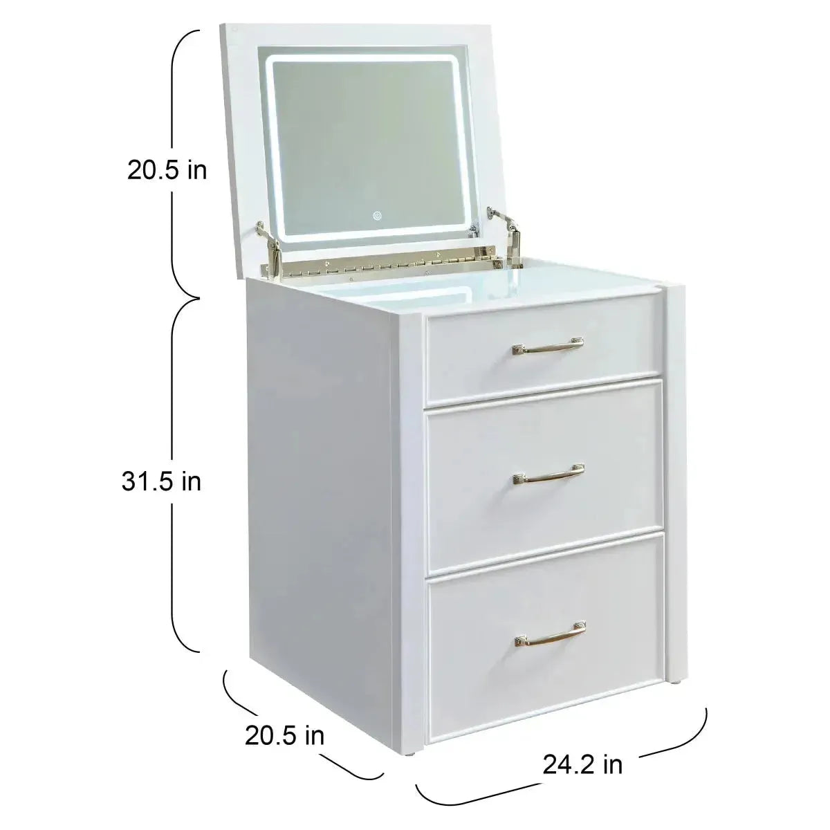 Odessa Lift-top Vanity with LED Lighted Mirror
