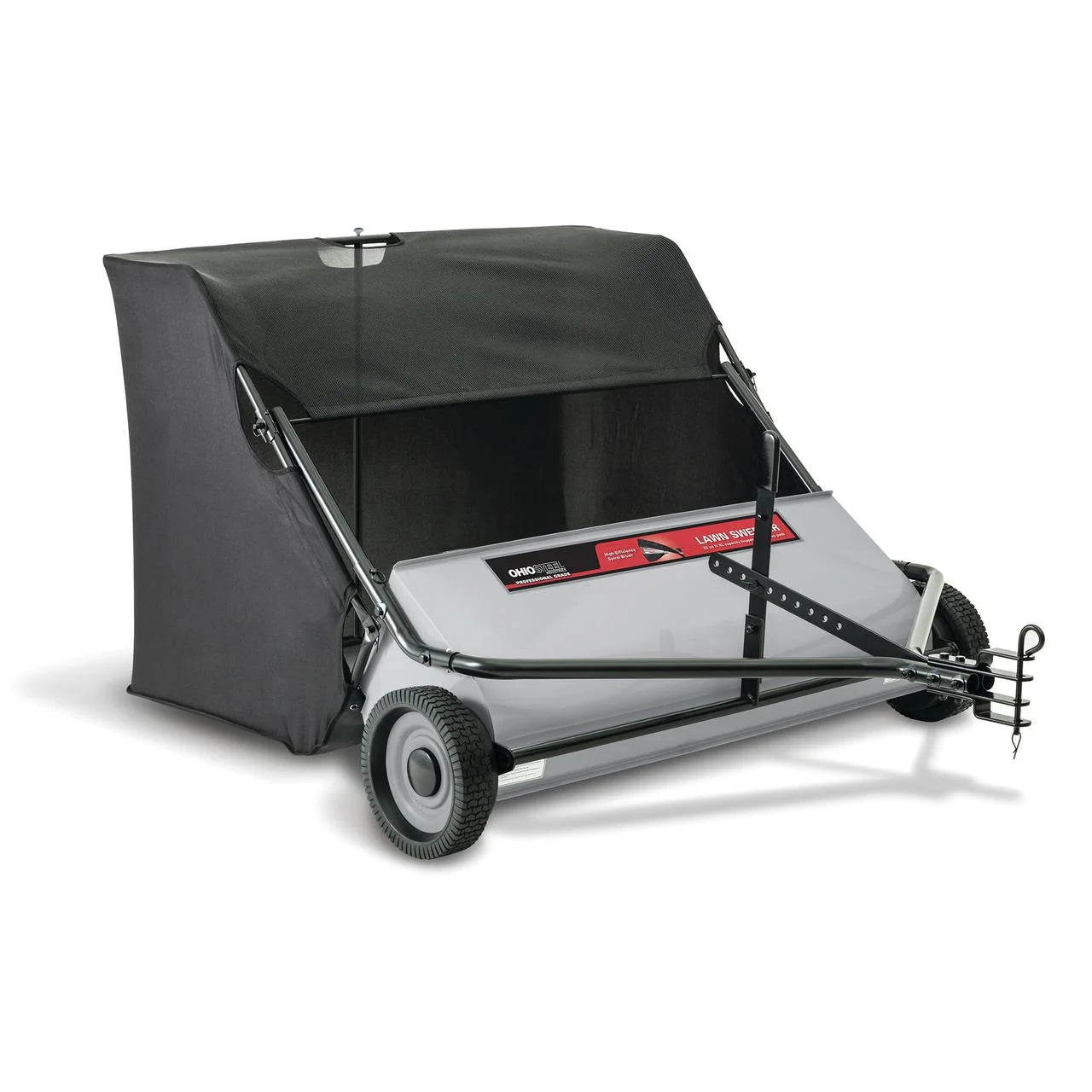 Ohio Steel Tow Behind Lawn Sweeper, 42 inch, 22 Cu. ft, Heavy-Duty Leaf and Grass Collector