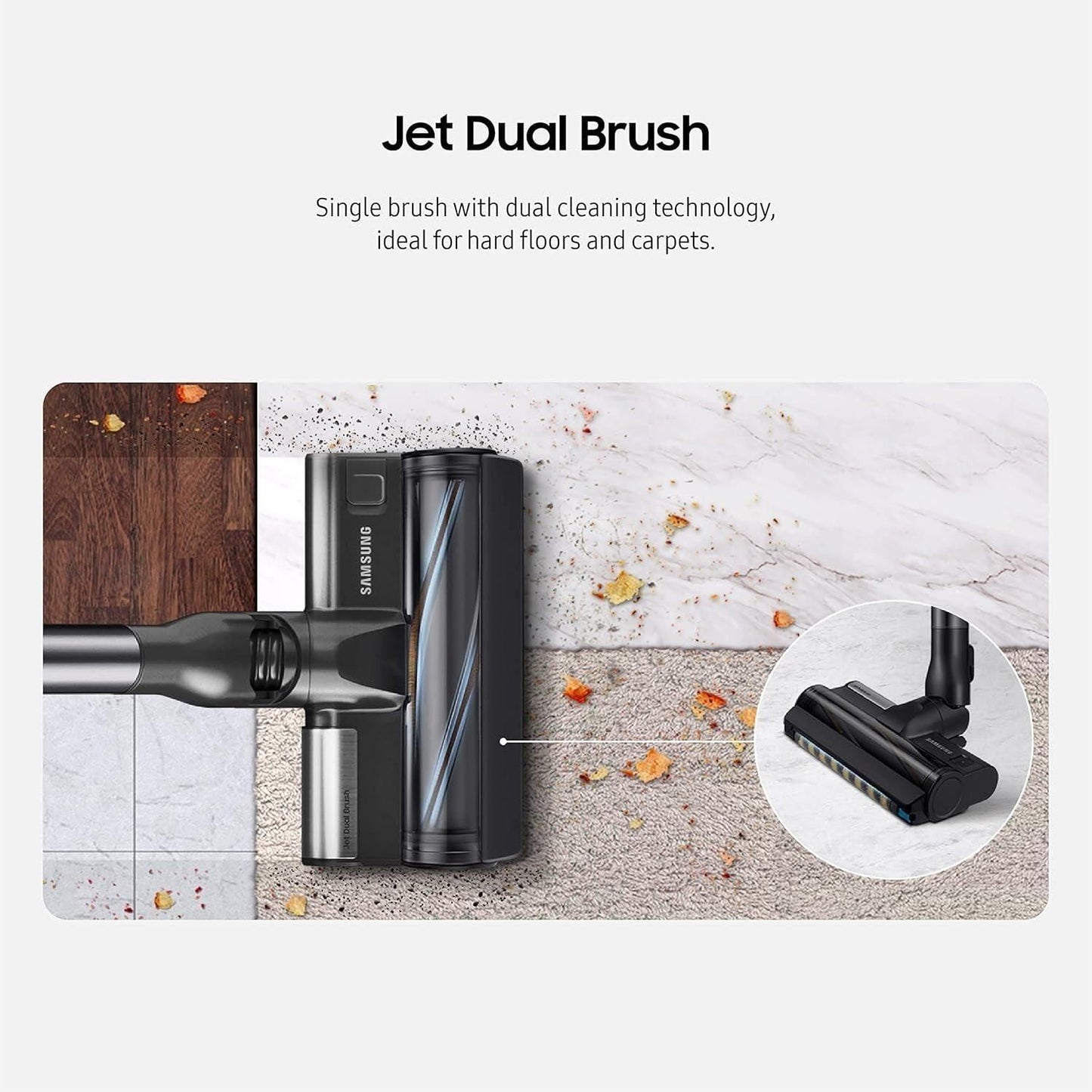 SAMSUNG BESPOKE Jet Pet Cordless Stick Vacuum Cleaner w/ All In One Clean Station