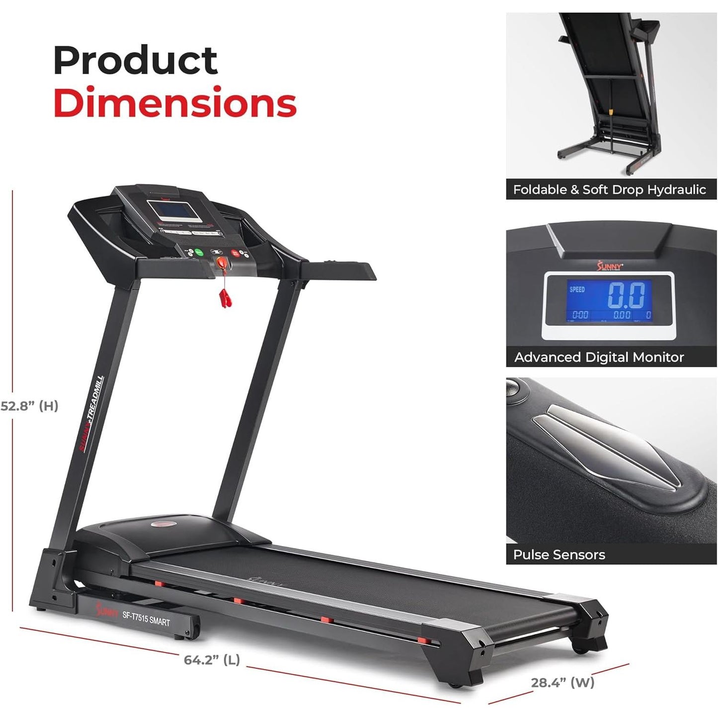 SUNNY Health & Fitness Premium Smart SF-T7515 treadmill