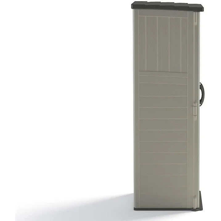 Suncast 22 cu. ft. Weather-Resistant Resin Vertical Outdoor Storage Shed