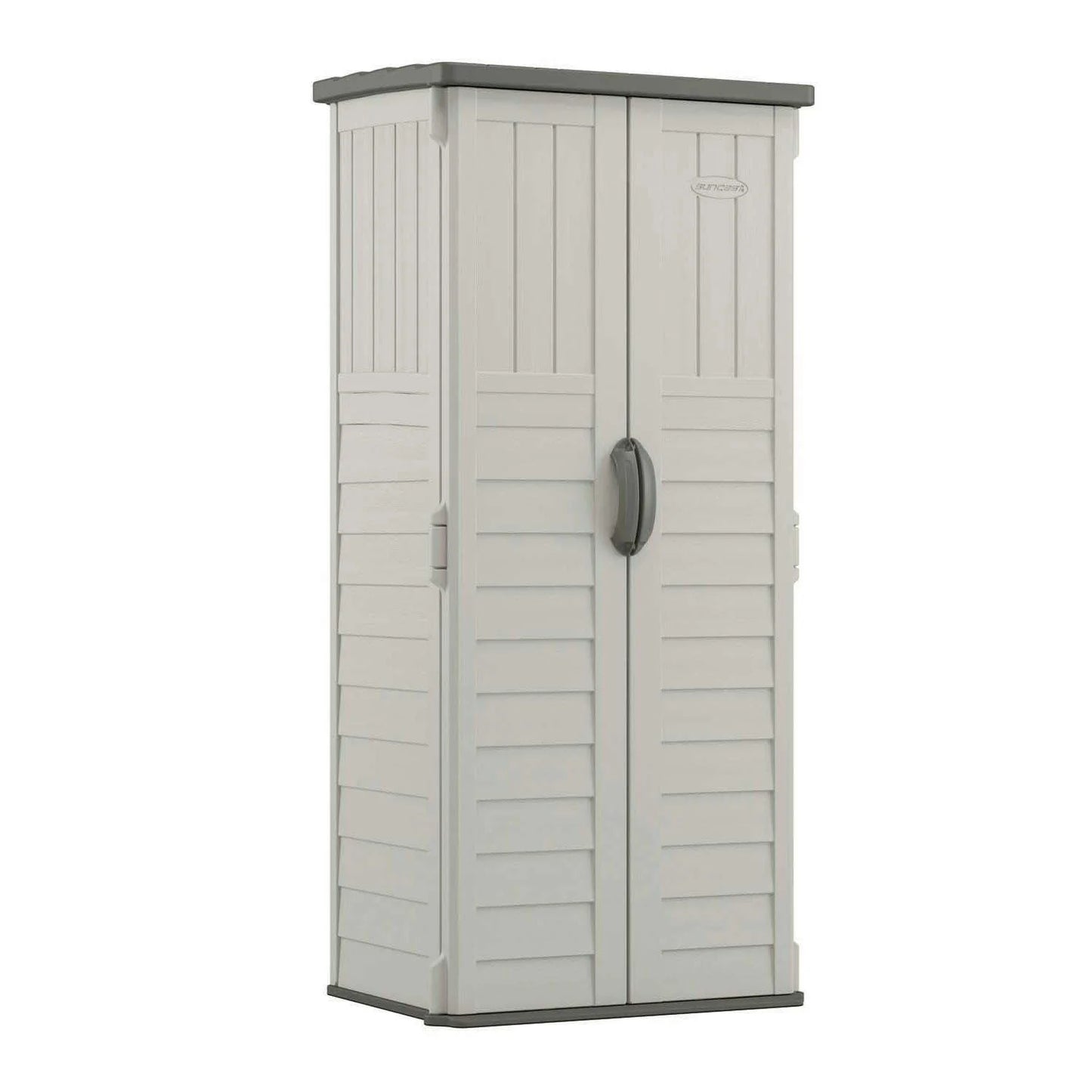 Suncast 22 cu. ft. Weather-Resistant Resin Vertical Outdoor Storage Shed