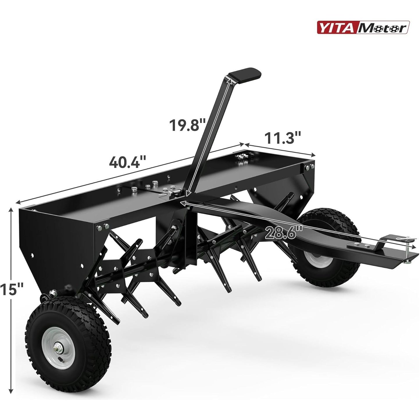 YITAMOTOR 42in Tow Plug Lawn Aerator with Universal Hitch