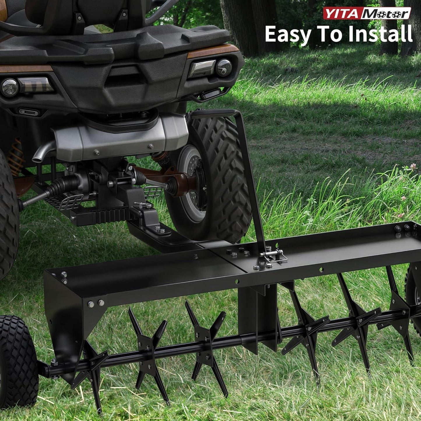 YITAMOTOR 42in Tow Plug Lawn Aerator with Universal Hitch
