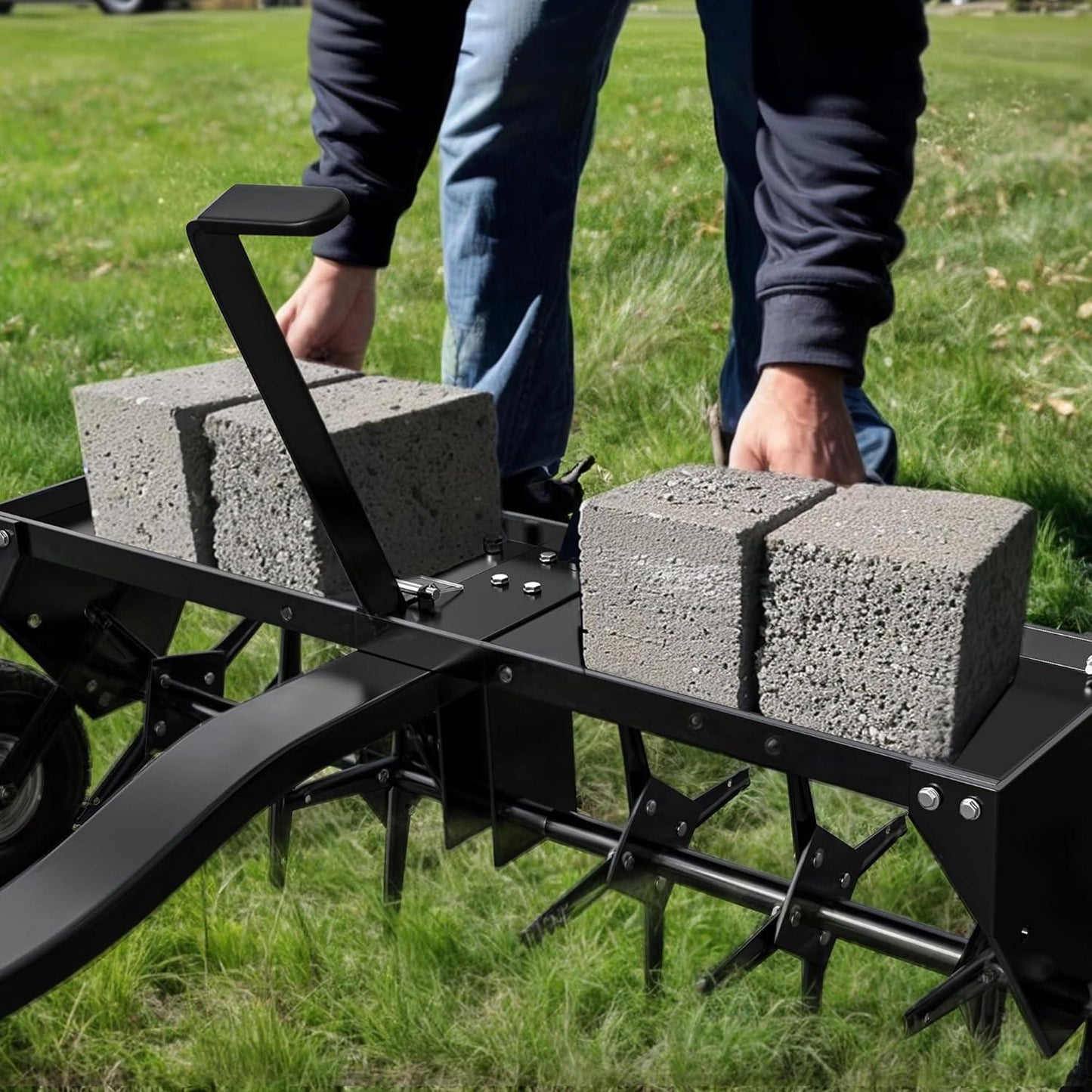 YITAMOTOR 42in Tow Plug Lawn Aerator with Universal Hitch