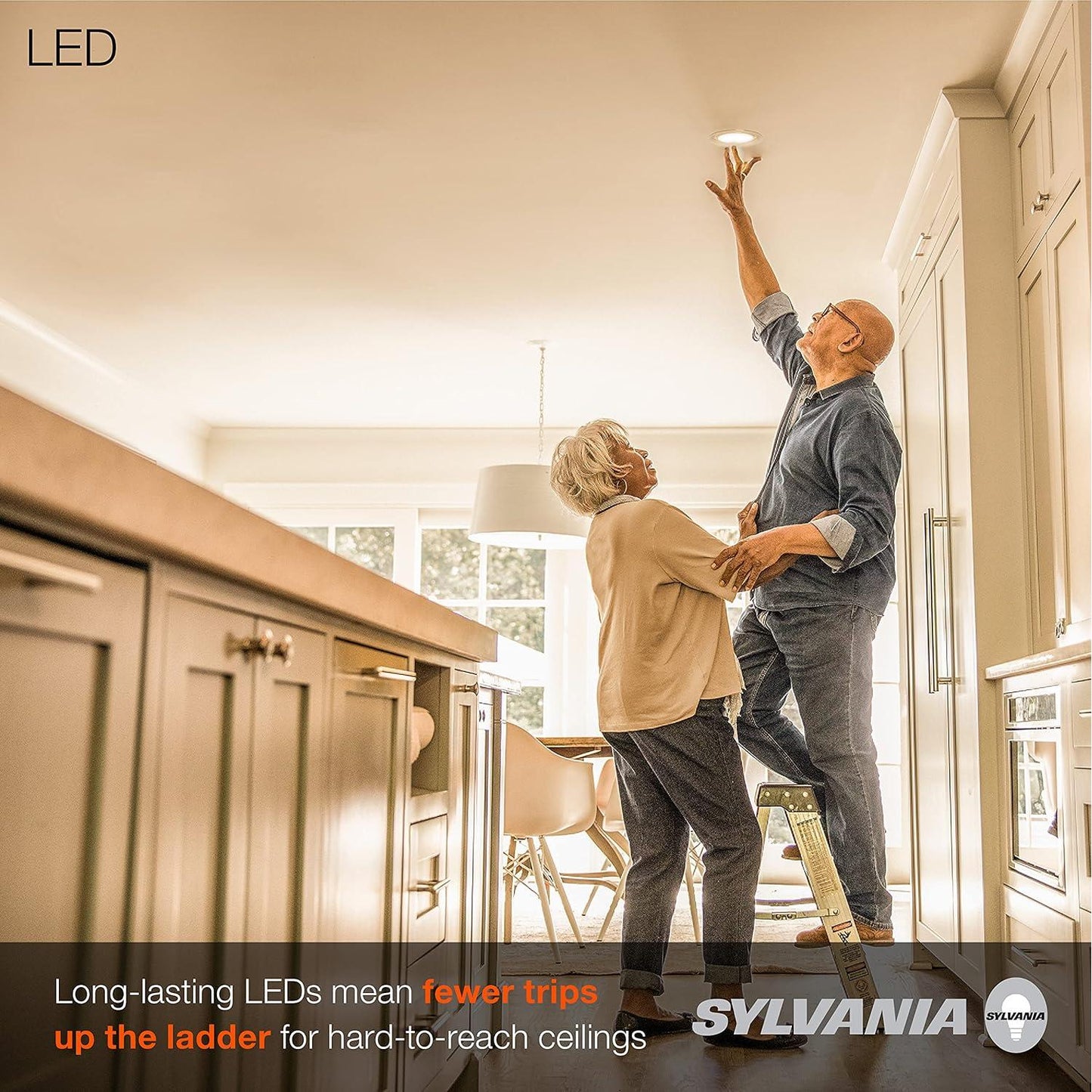 SYLVANIA 5”/6” LED Recessed Lighting Downlight with Trim, 10W=65W, Dimmable, 700 Lumens, Soft White, 2700K, Wet Rated / UL / Energy Star – (Pack of 2)