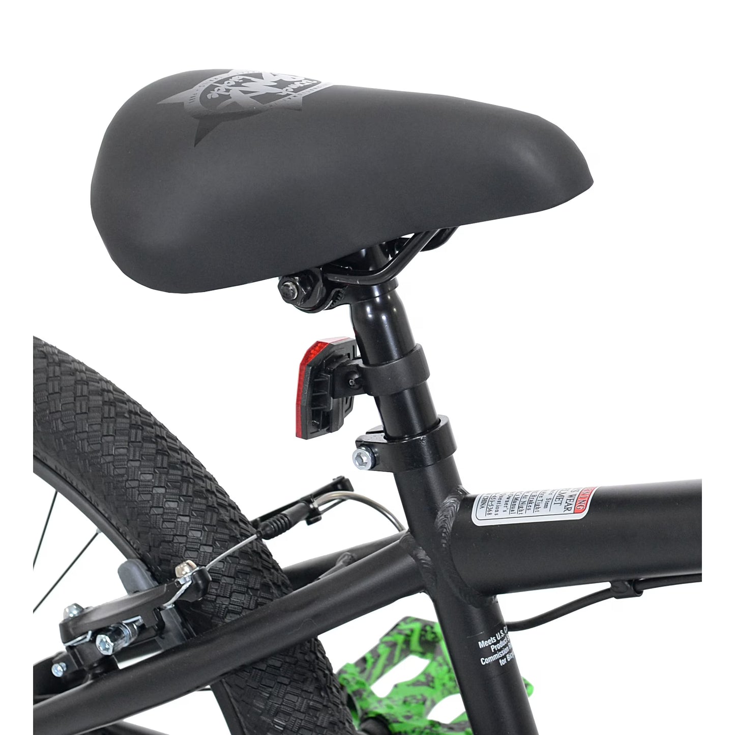 20" Kent Chaos BMX Bicycle, Fits Rider 4'2" - 5', 0", Hydro Dip Matte Black, Child