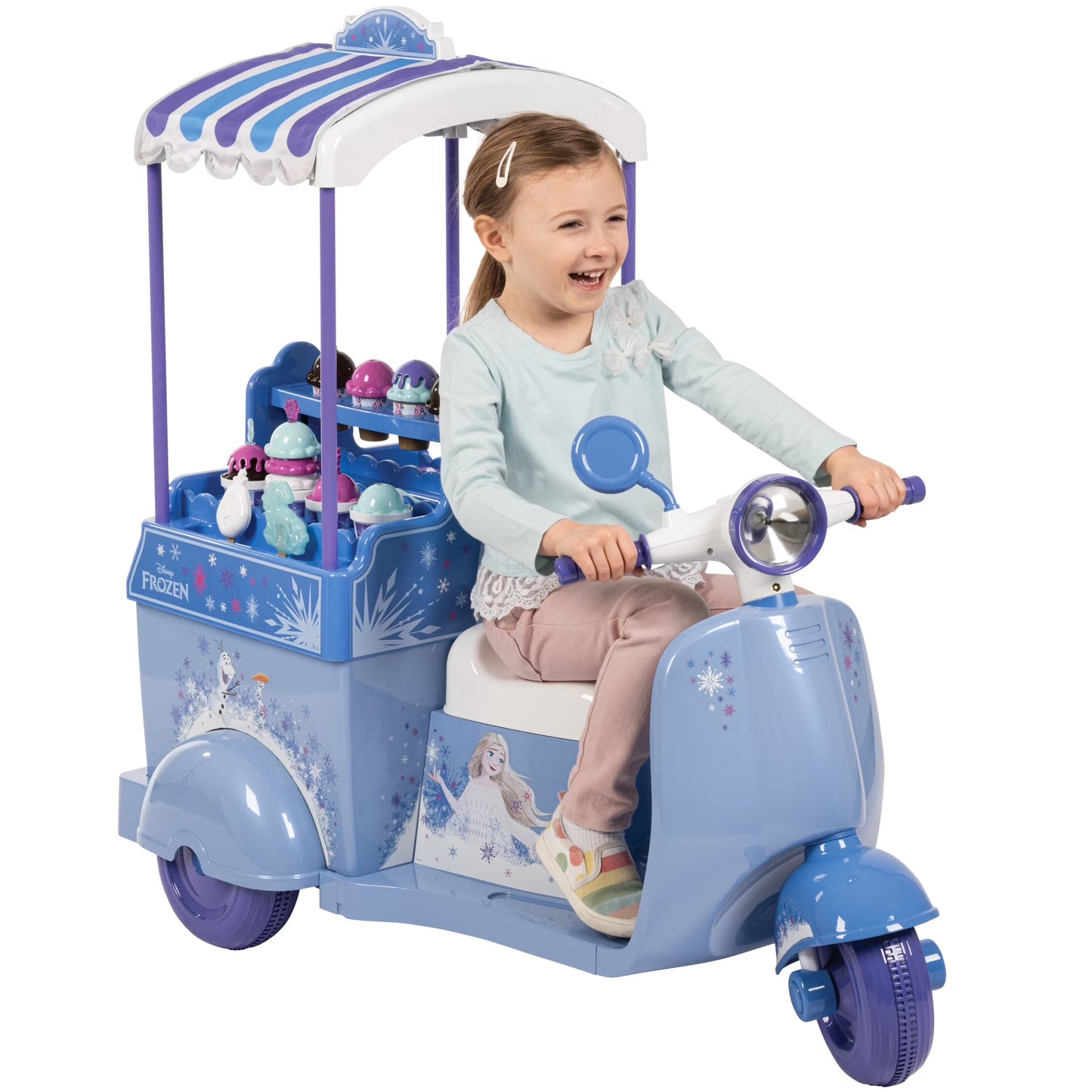 6V Huffy Disney Frozen Ice Cream Cart Battery Ride-On Toy