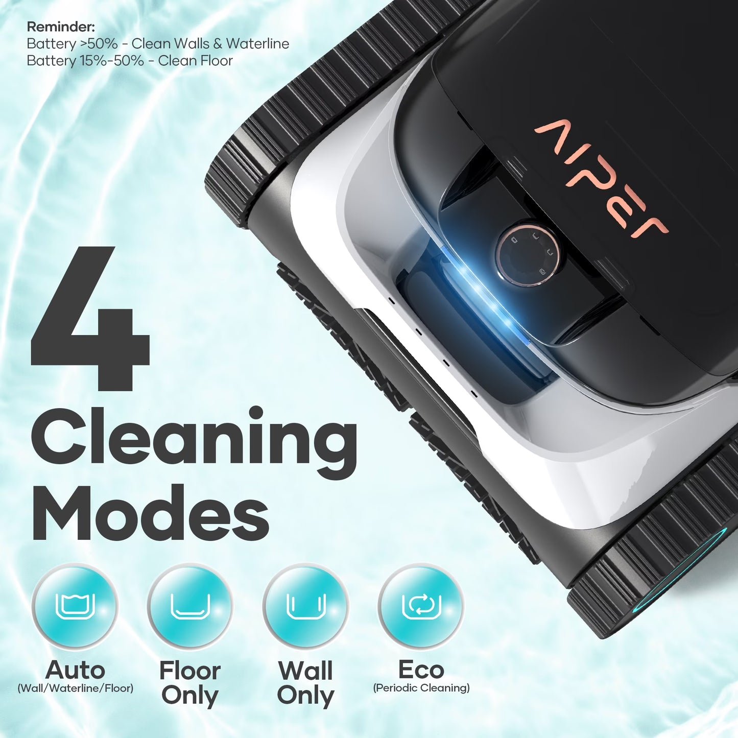 AIPER Scuba N1 Robotic Pool Vacuum Cleaner, Cordless For Inground Pools