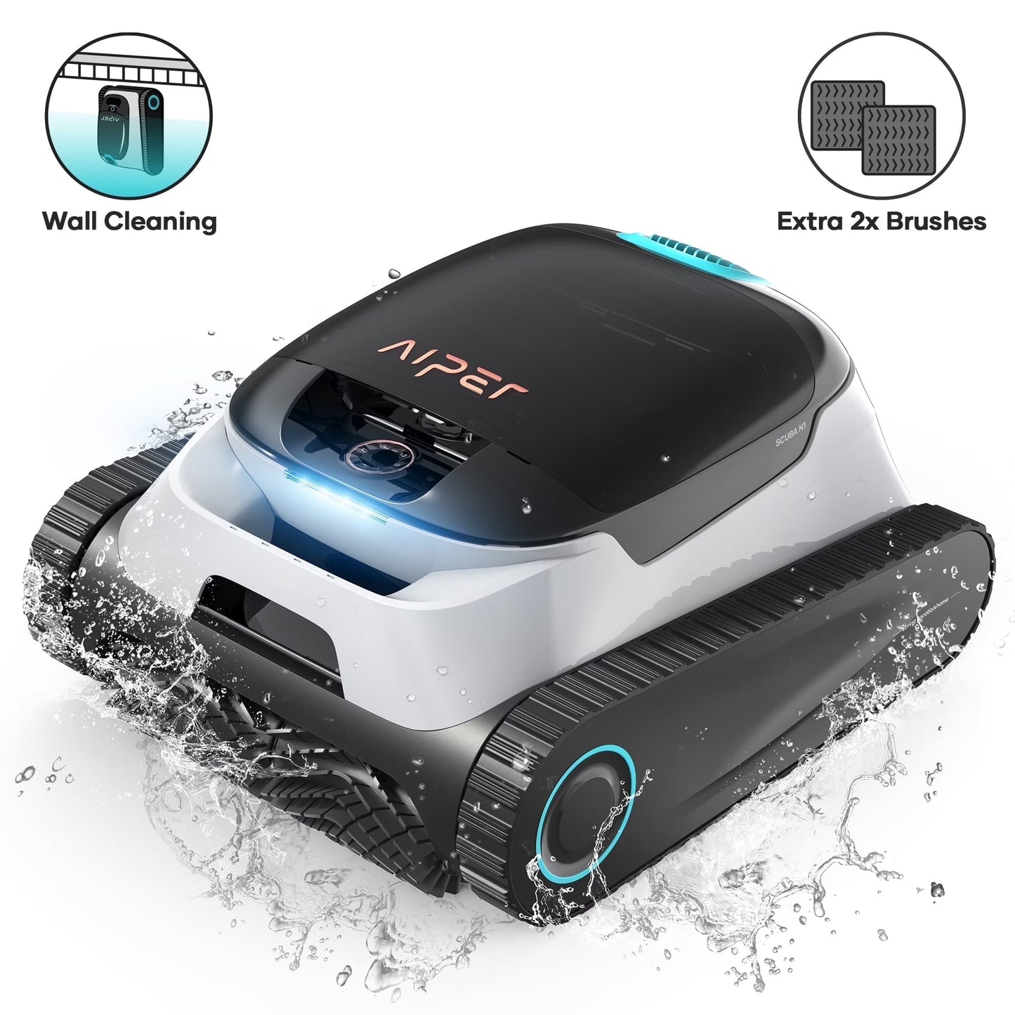 AIPER Scuba N1 Robotic Pool Vacuum Cleaner, Cordless For Inground Pools
