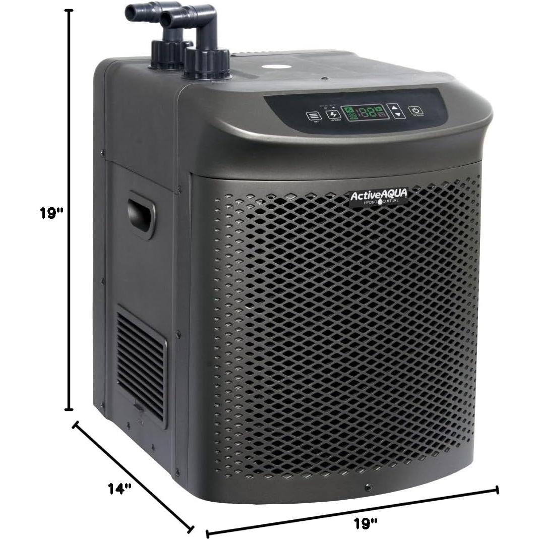 Active Aqua AACH50HP Hydroponic Water Cooling System, per hour, User-Friendly Chiller, New, 1/2 HP, Rated : 4,020 BTU, w/Power Boost