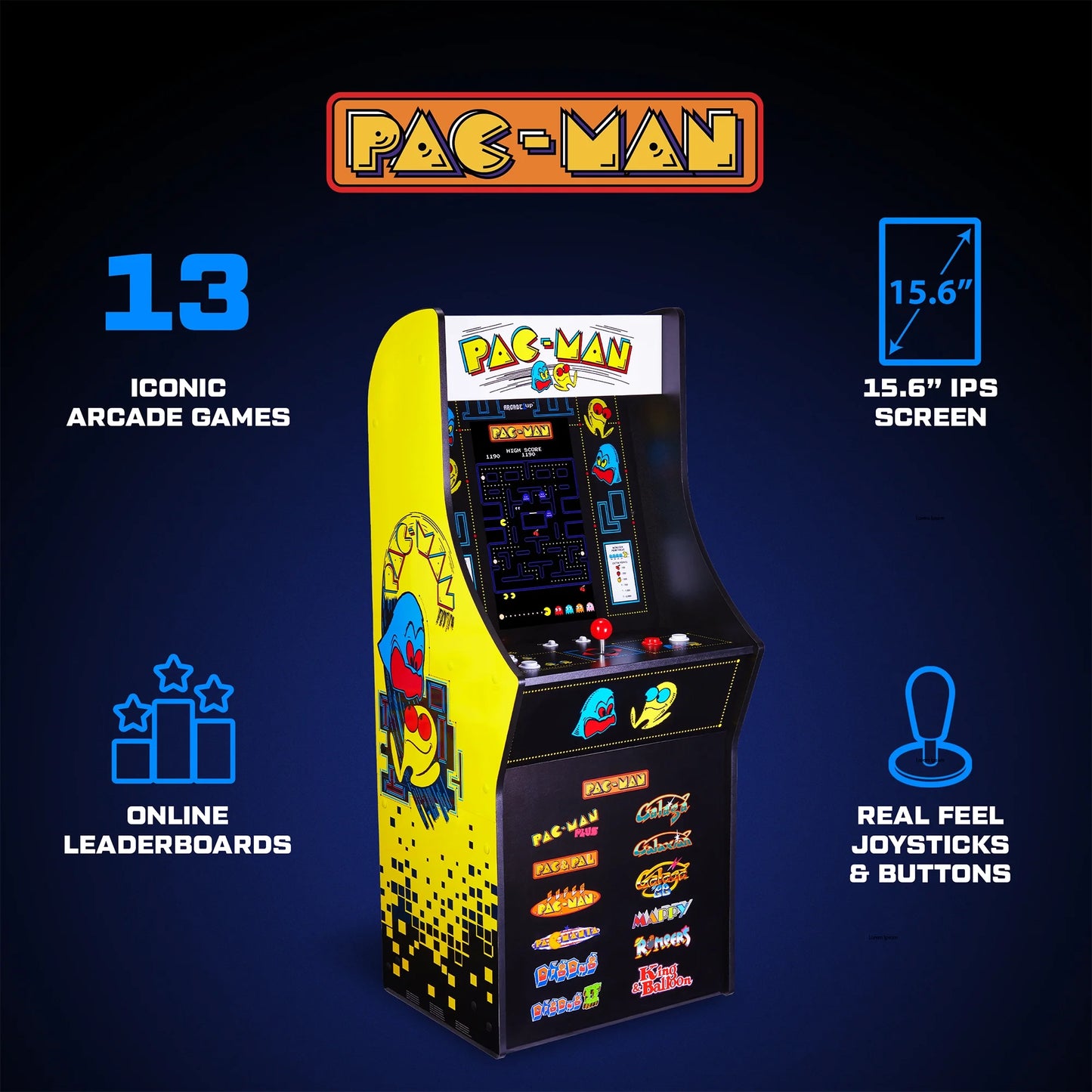 Arcade1Up PAC - MAN Classic SE Arcade Machine  4 - Foot Cabinet