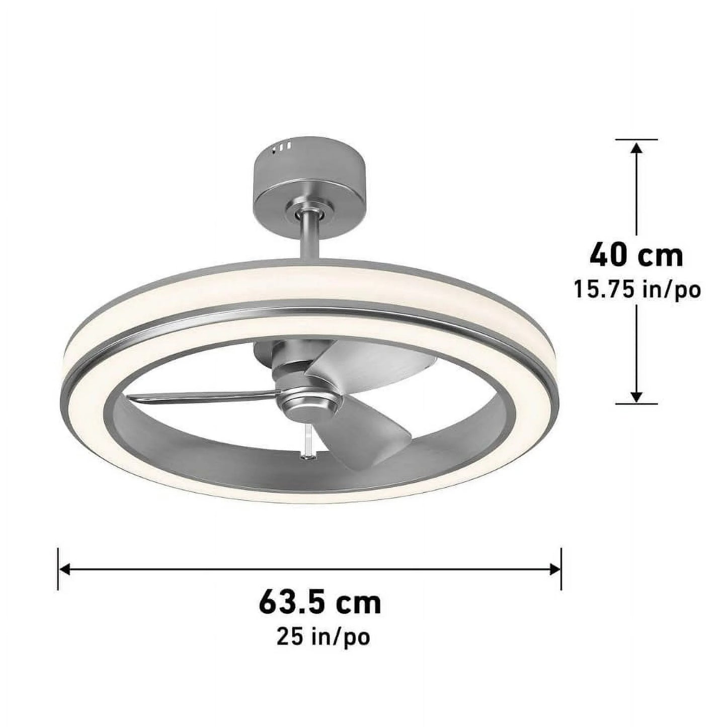 Artika Edwin 25" LED Chandelier Ceiling Fan