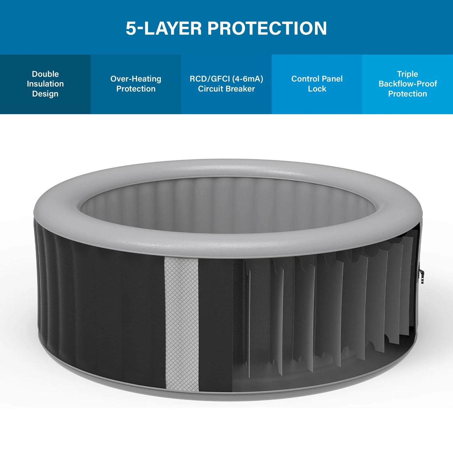 Avenli London 2-3 Person Inflatable Hot Tub Spa + Cover