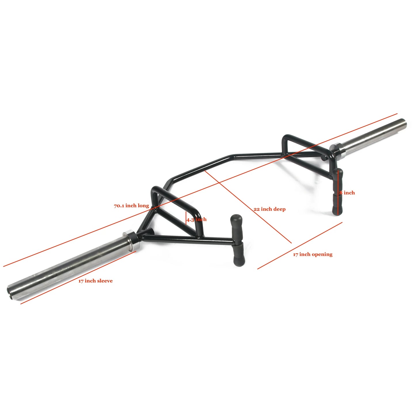 BalanceFrom Olympic 2-Inch Hex Weight Lifting Trap Bar 1000-Pound Capacity Open