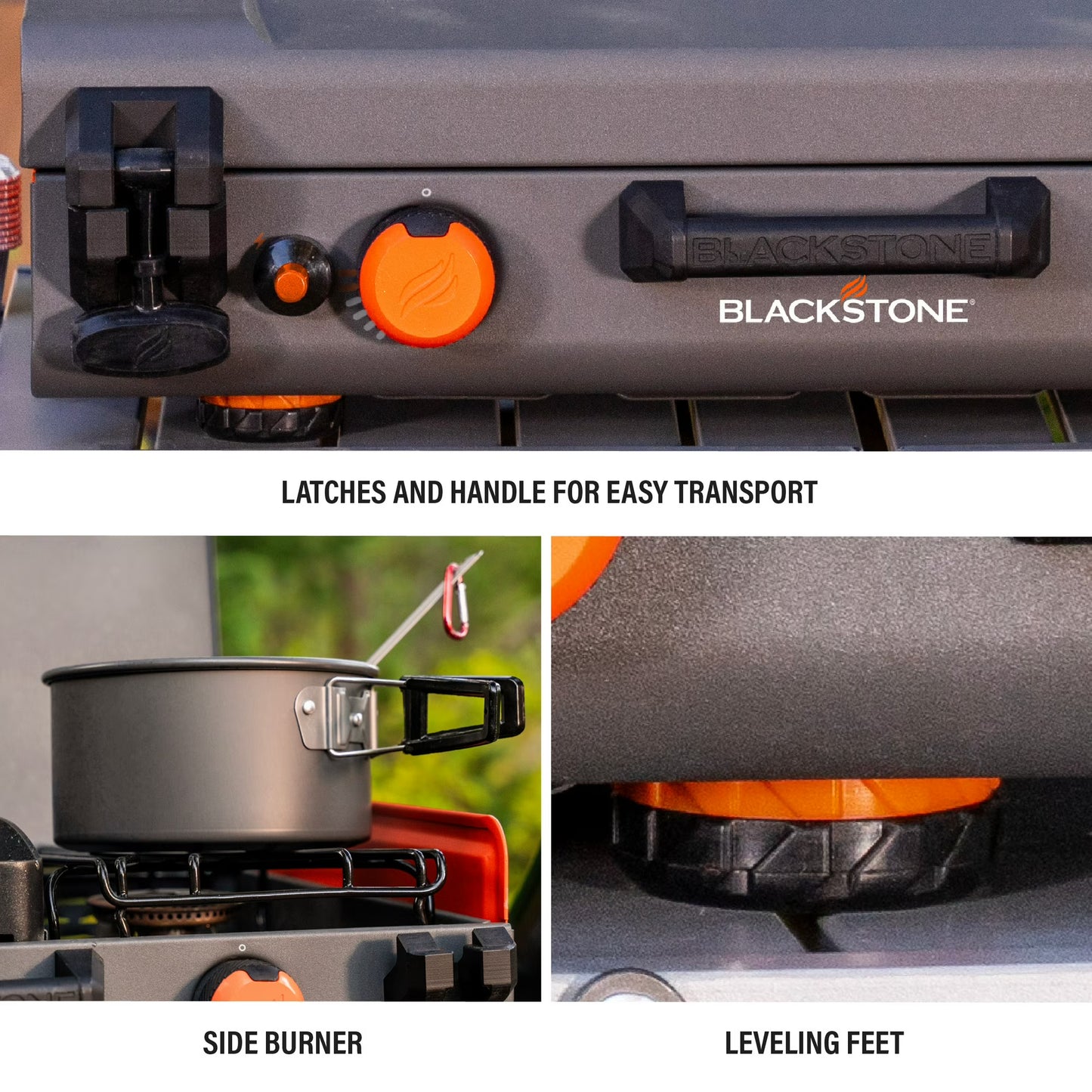 Blackstone Adventure Ready 12"x14" Propane Camping Griddle with Side Burner