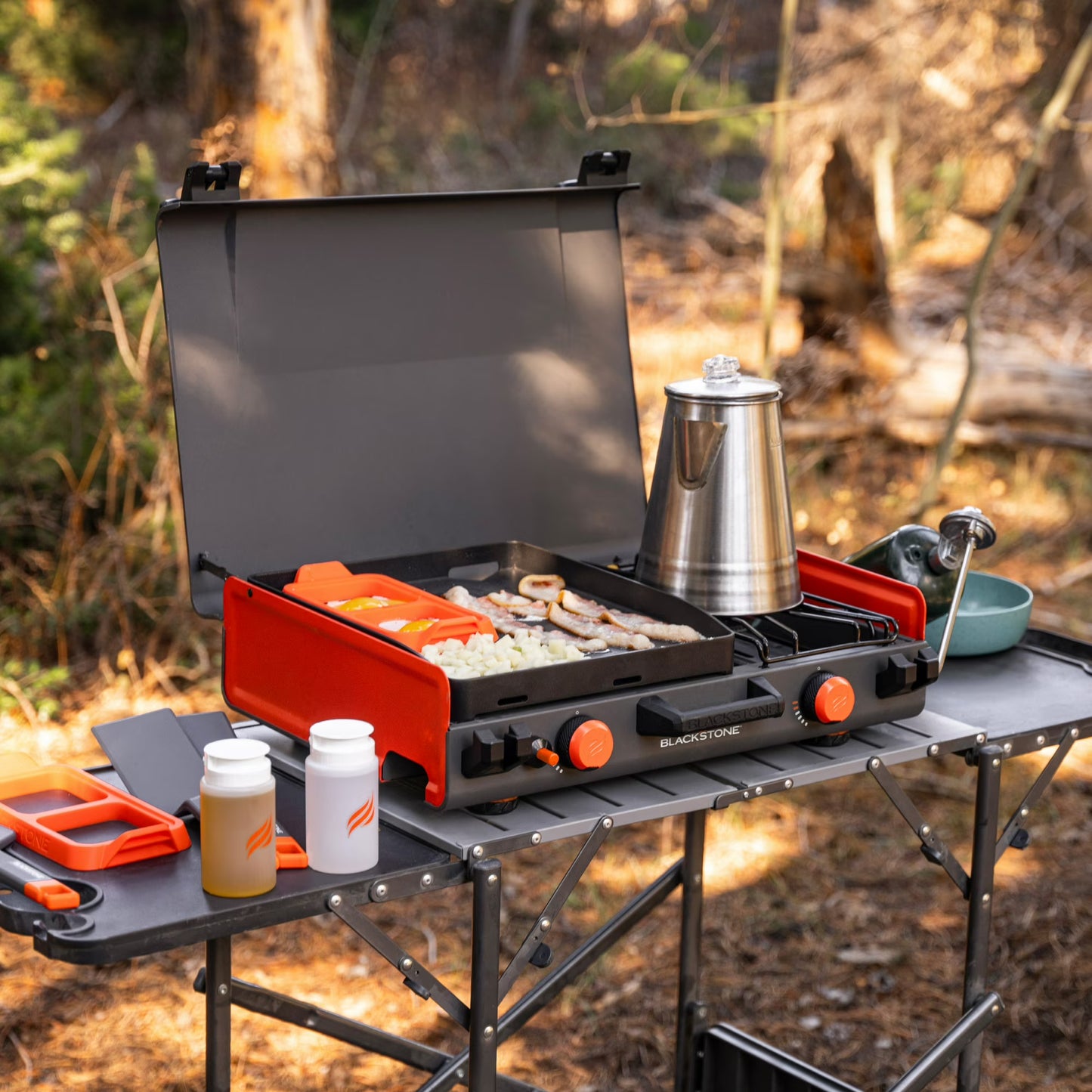 Blackstone Adventure Ready 12"x14" Propane Camping Griddle with Side Burner