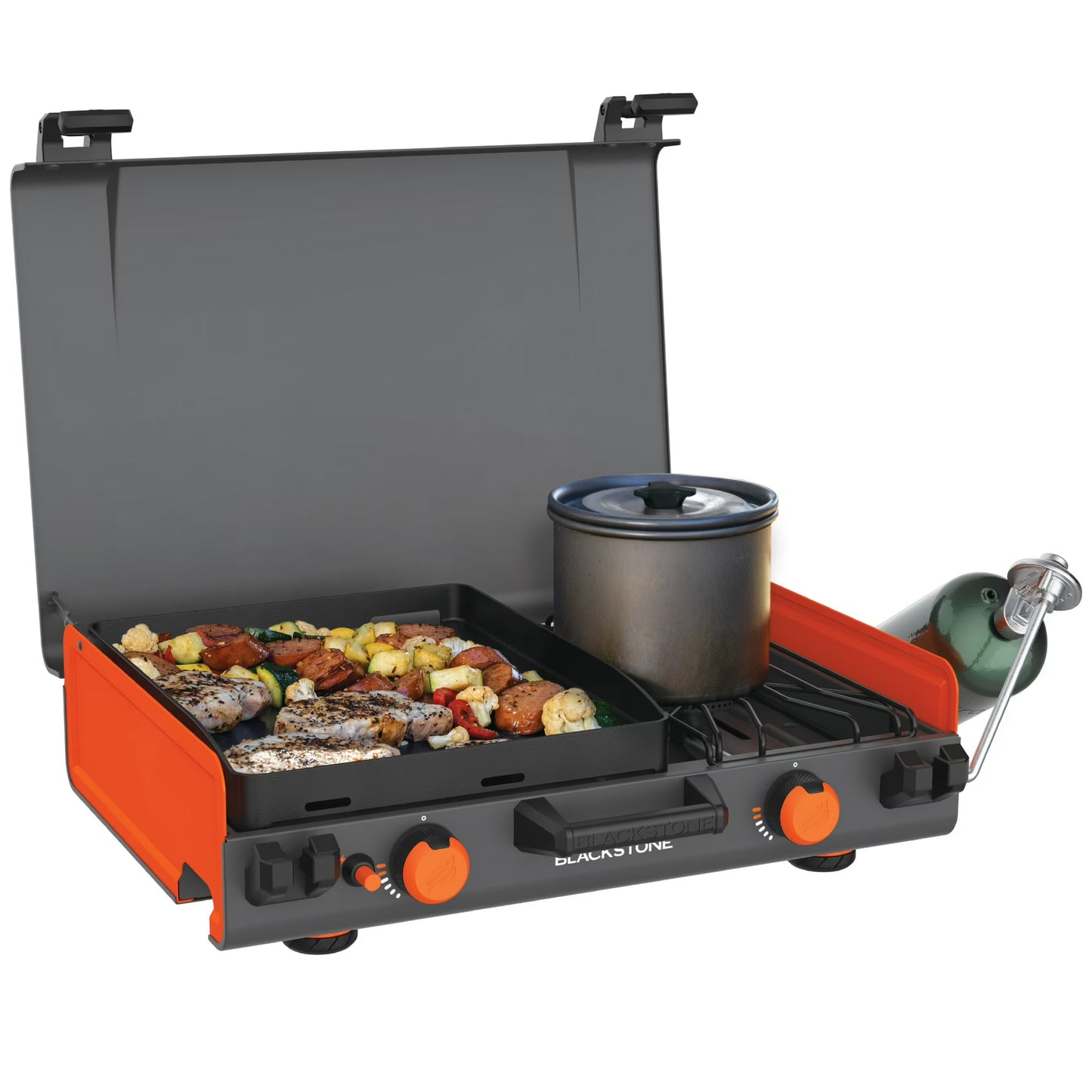 Blackstone Adventure Ready 12"x14" Propane Camping Griddle with Side Burner