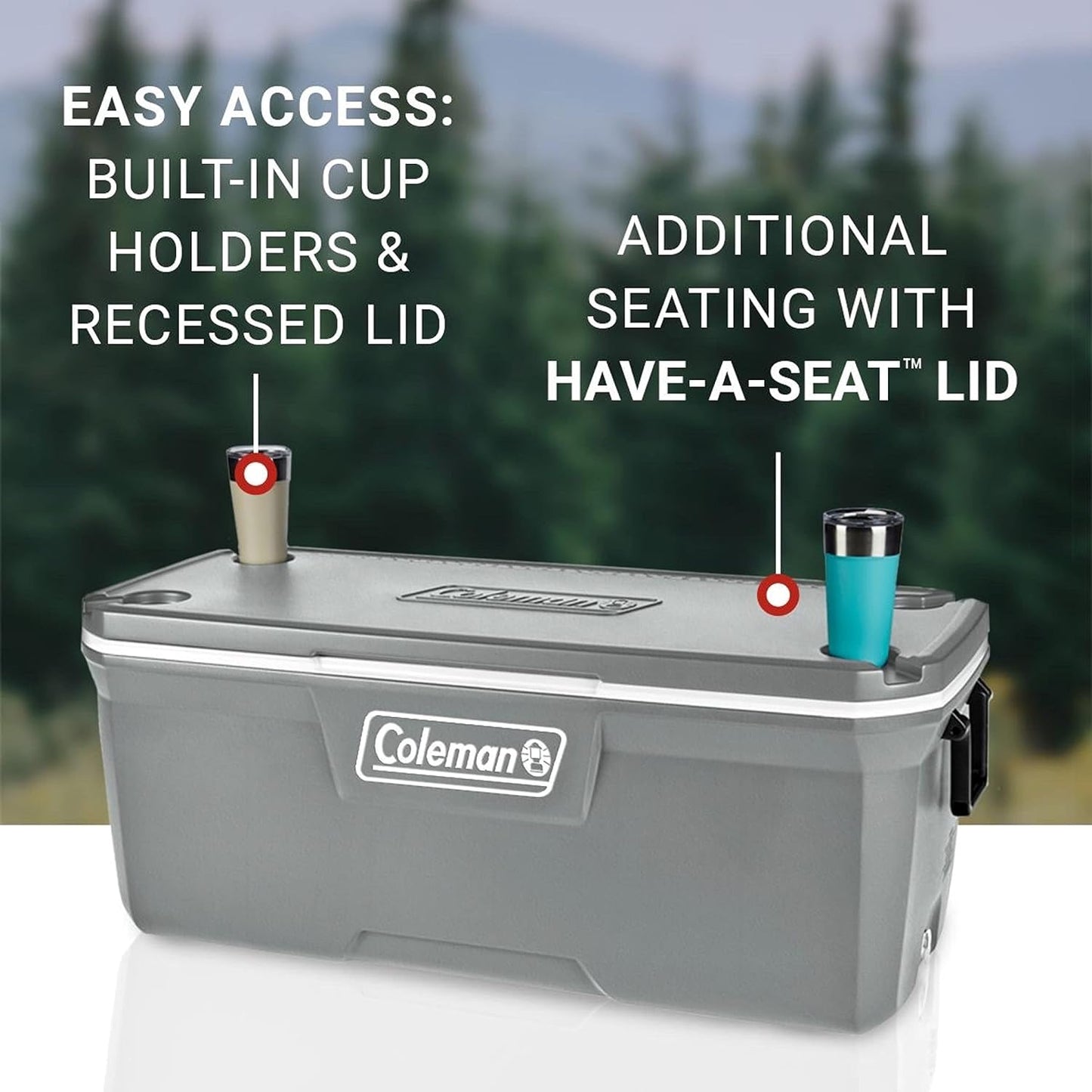 Coleman Classic Series Insulated Portable Cooler, Leak-Resistant Outdoor Hard Cooler Keeps Ice up to 5 Days
