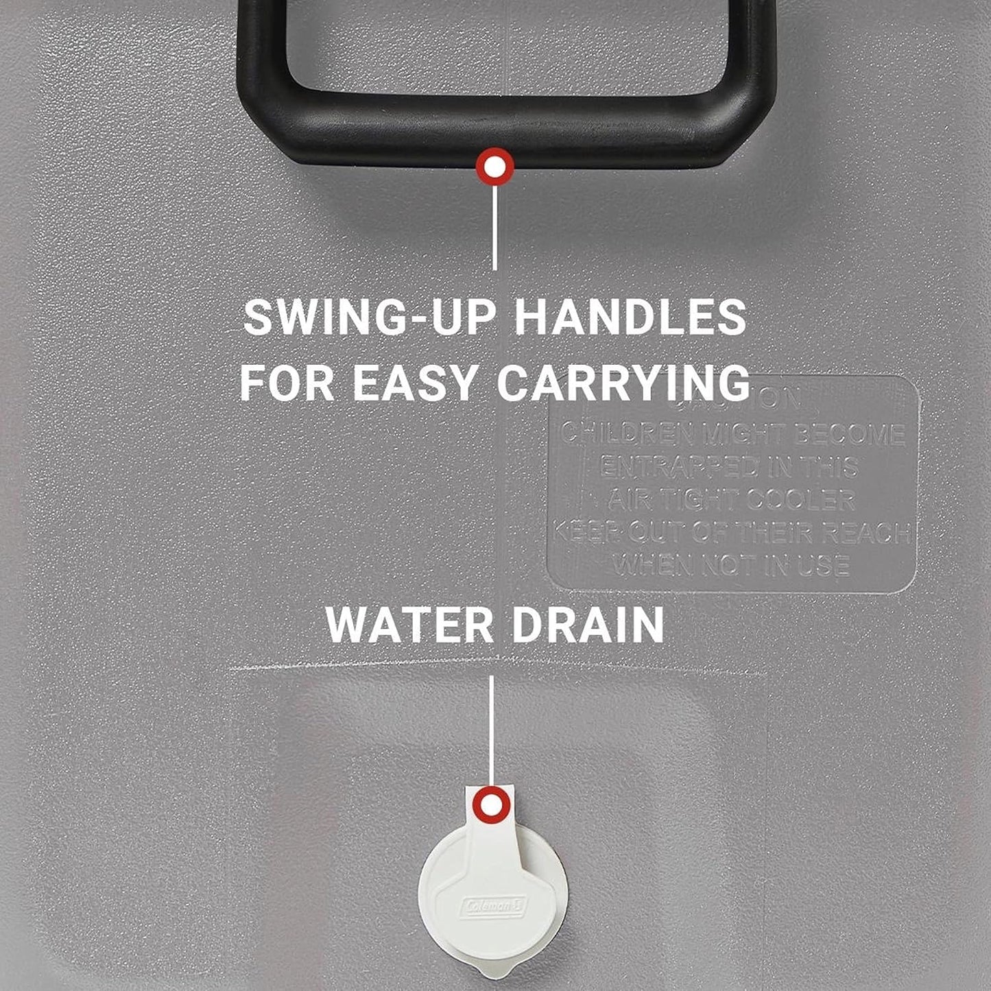 Coleman Classic Series Insulated Portable Cooler, Leak-Resistant Outdoor Hard Cooler Keeps Ice up to 5 Days