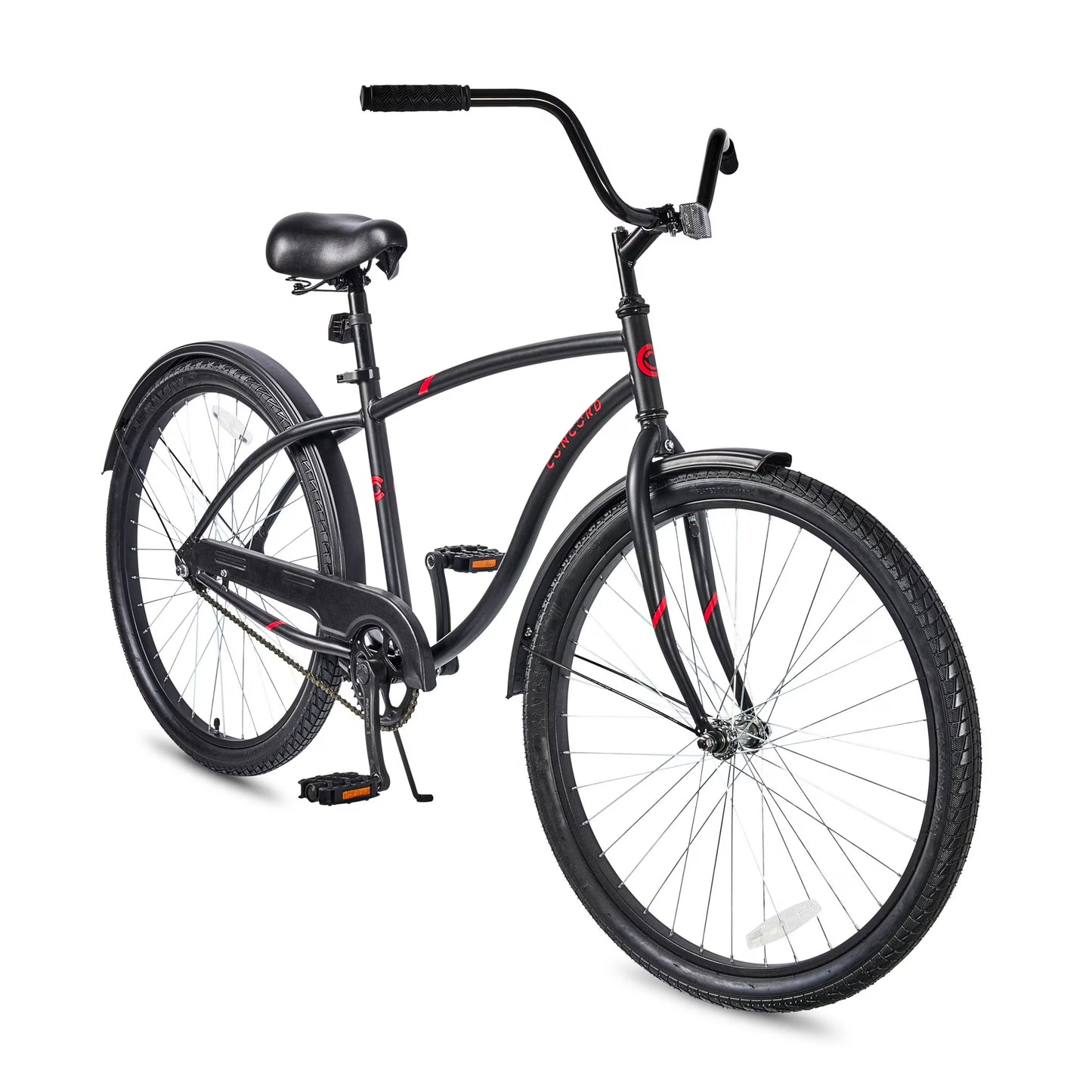 Concord 26" Pacifica Cruiser Bicycle, Fits Riders 5'2" - 5'10"+, Adult, Unisex, Matte Black