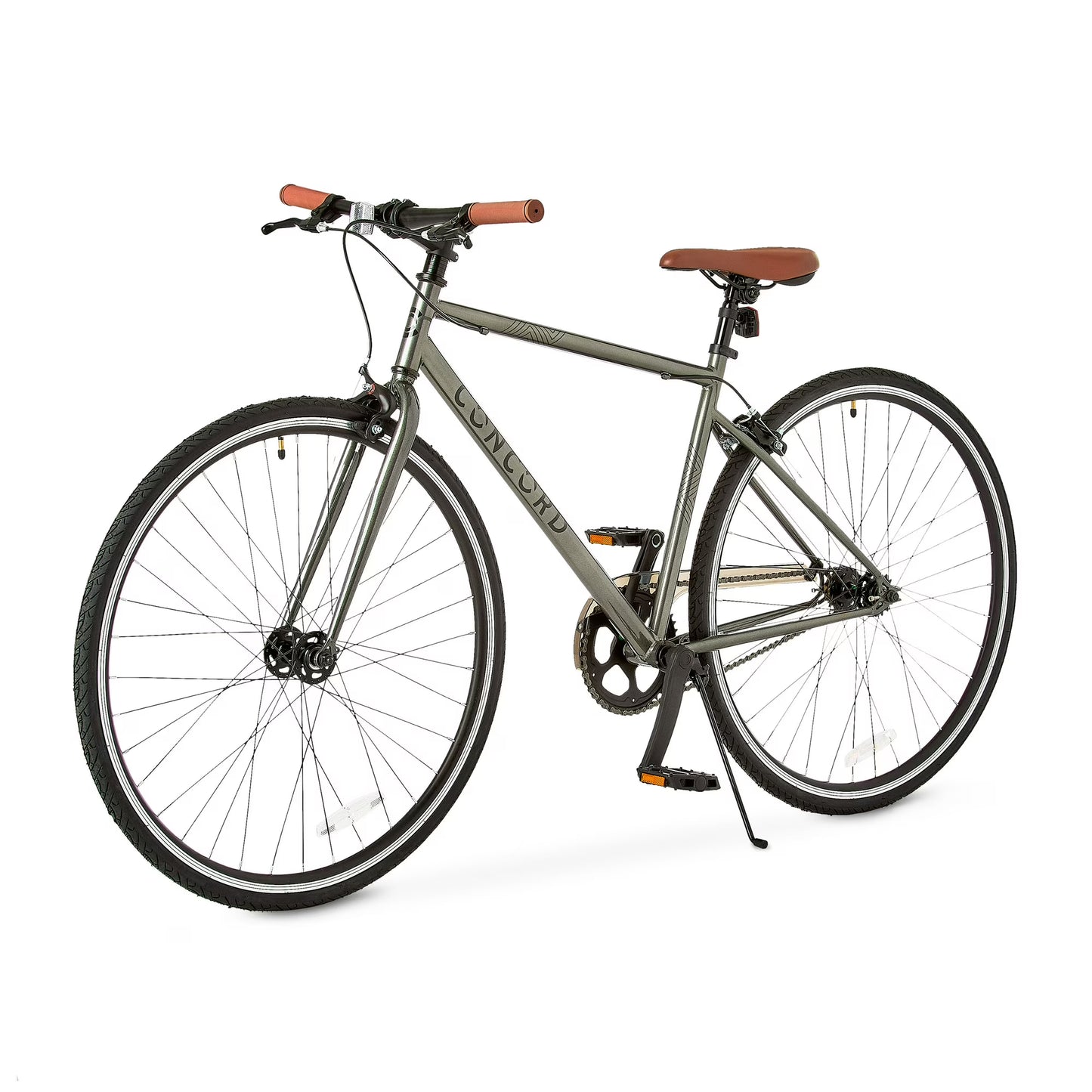 Concord 700C Urban Steel Bike, 700C Wheels, Grey, Fits Rider 5'4" - 6'2", Unisex, Adult
