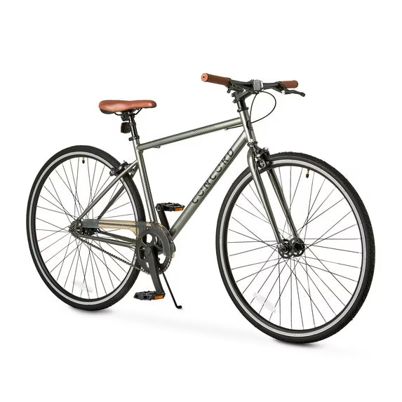 Concord 700C Urban Steel Bike, 700C Wheels, Grey, Fits Rider 5'4" - 6'2", Unisex, Adult