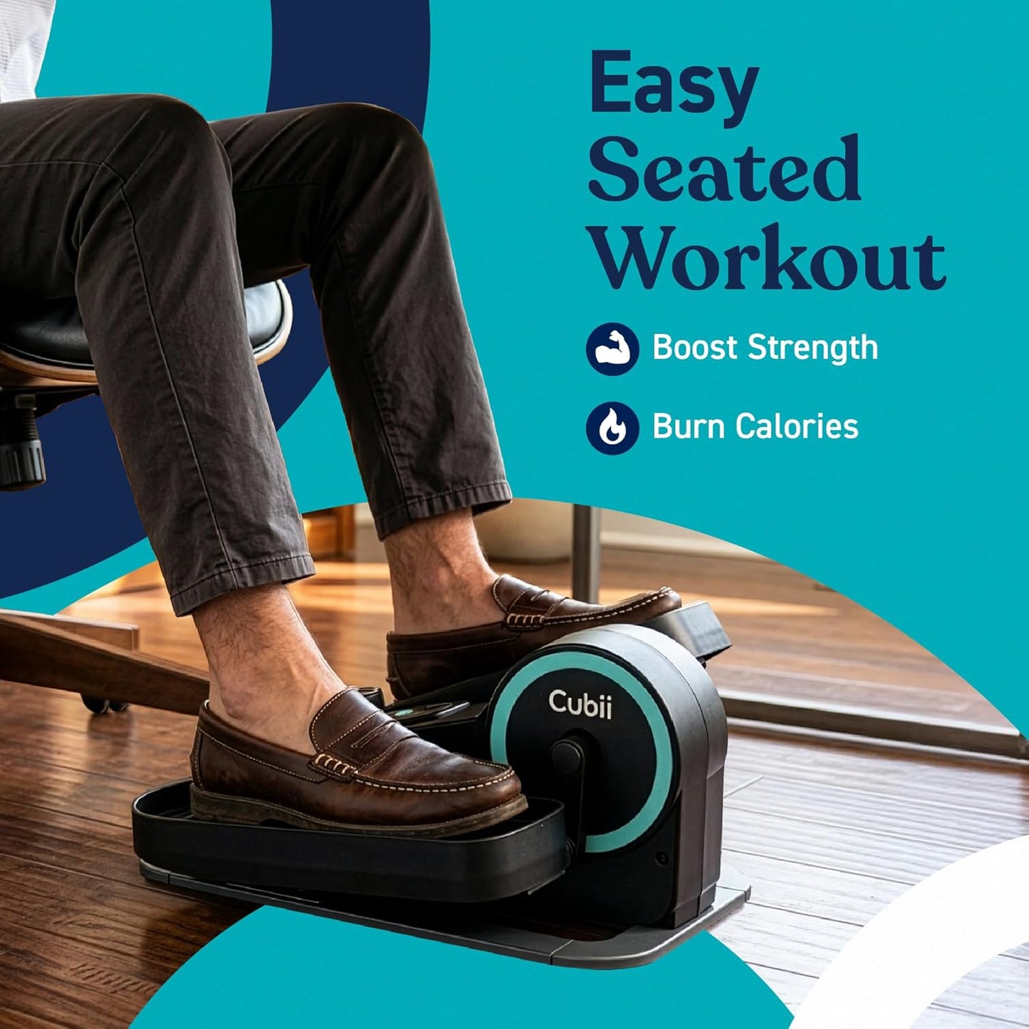 Cubii Move - Under Desk Elliptical Bike Pedal Exerciser Portable Seated Elliptical Machine