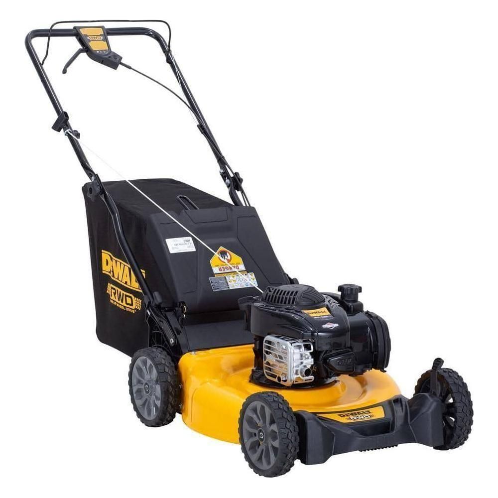 DEWALT 21 in. 150cc Gas Engine Rear Wheel Drive 2-in-1 Self Propelled Walk Behind Lawn Mower
