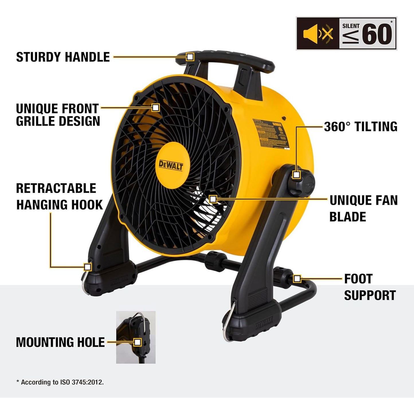 DeWalt 16" 3-Speed Benchtop and Hanging Drum Fan