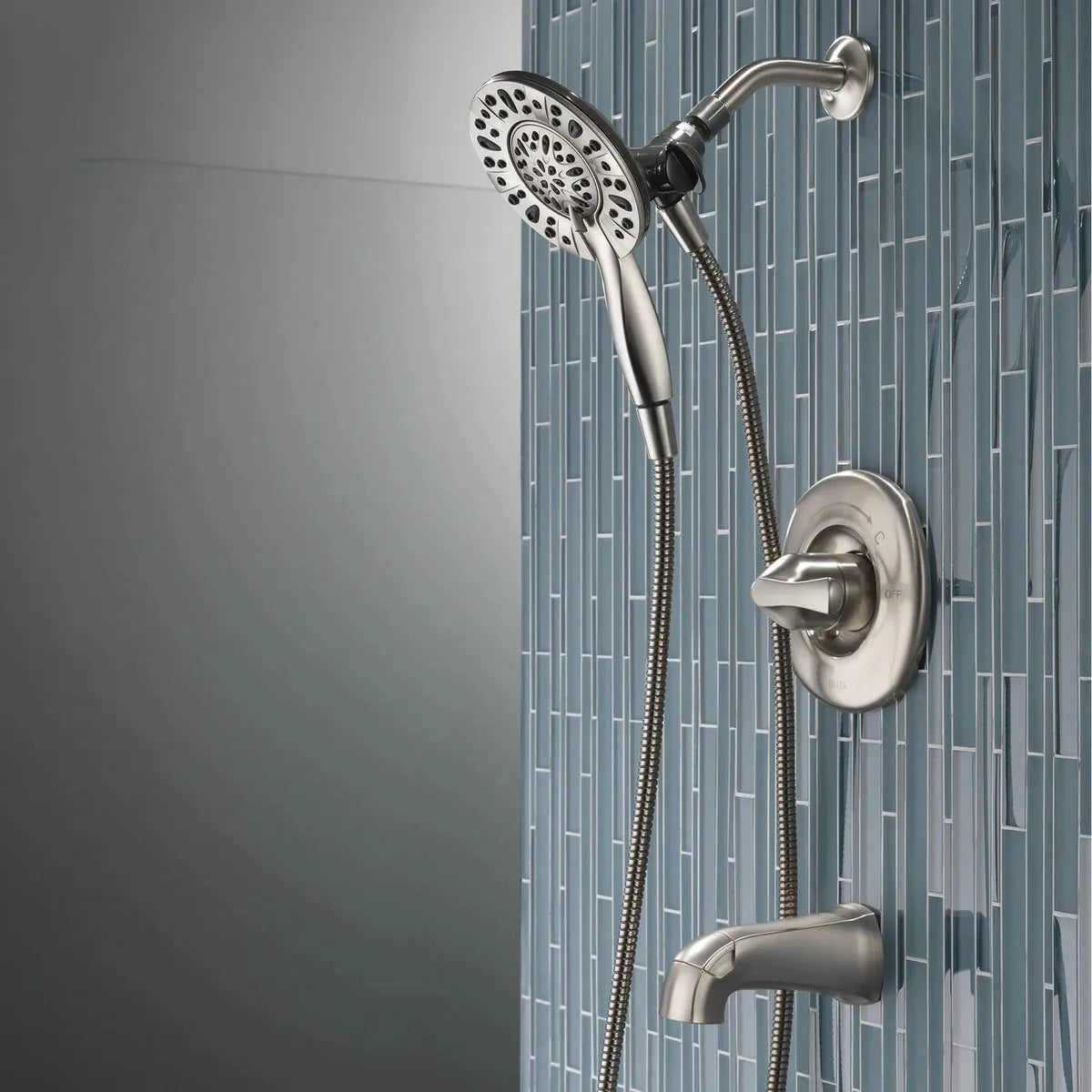 Delta Larkin Bathtub & Shower Faucet with In2ition Shower Head