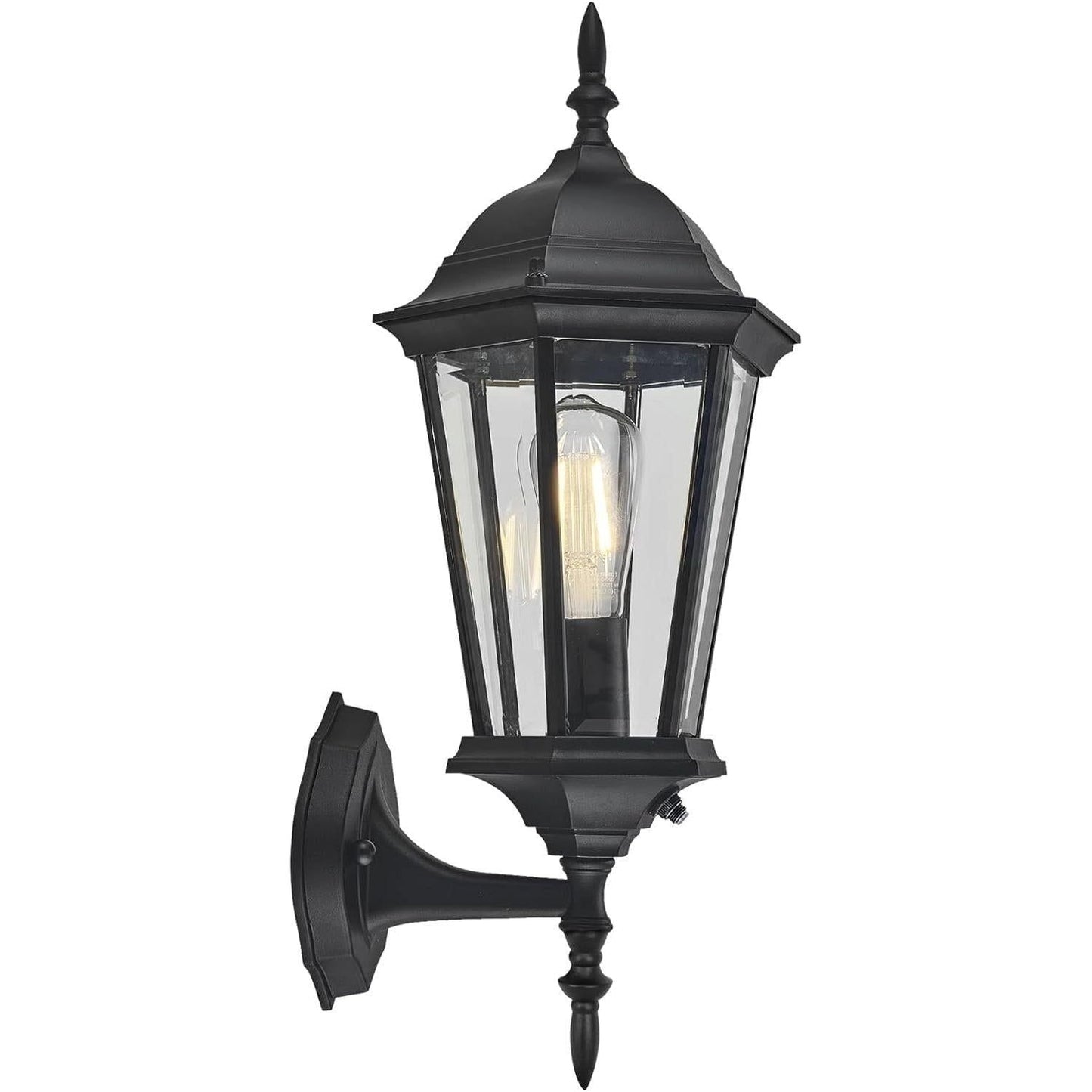 Design House 589564 Oak Creek Outdoor Wall Light Dusk to Dawn Downlight, Black
