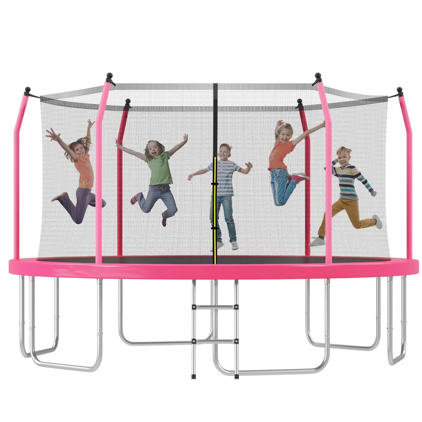 EUROCO 16FT Trampoline with Enclosure Net for Kids and Adults